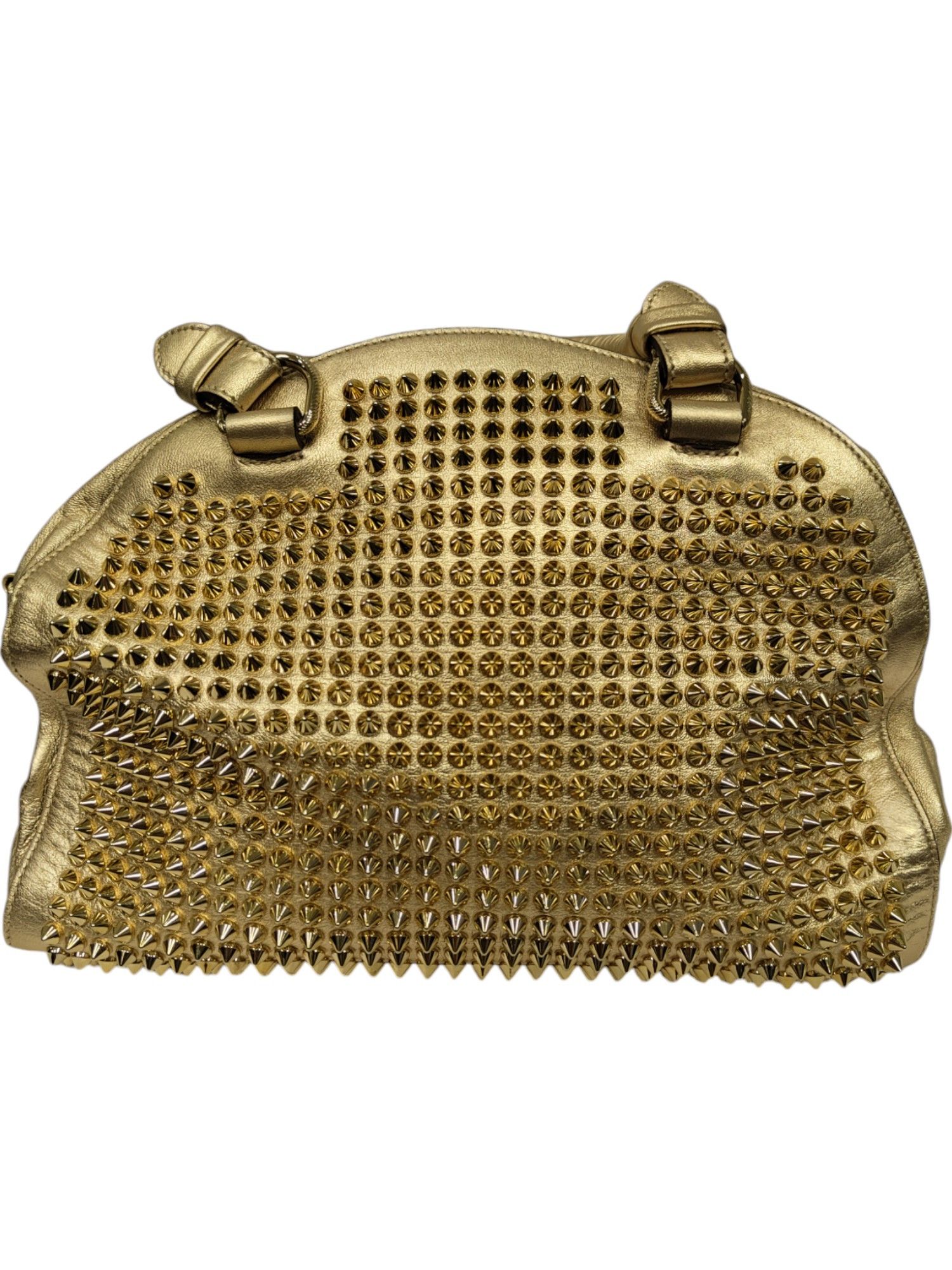 Christian Louboutin Gold Panettone Spiked Bowler Bag Size ONE SIZE - 1 Thumbnail
