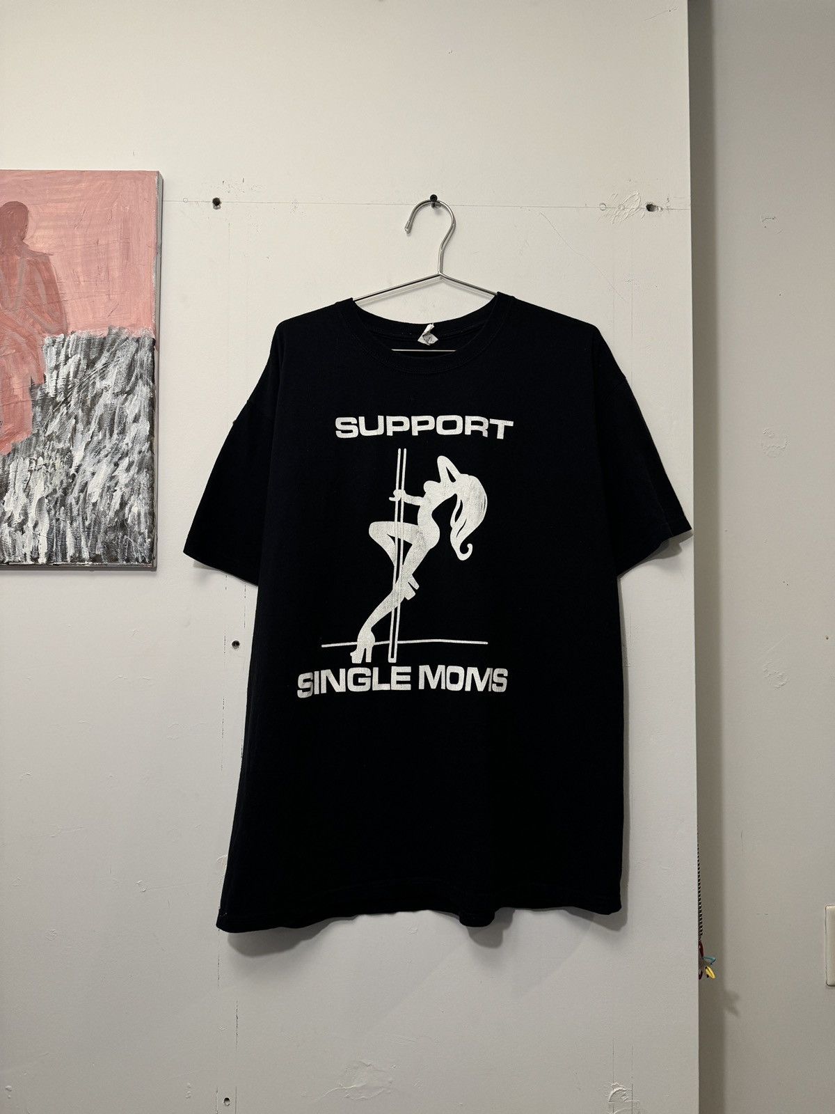 Vintage VINTAGE Y2K SUPPORT SINGLE MOMS STRIP CLUB TEE SHIRT | Grailed