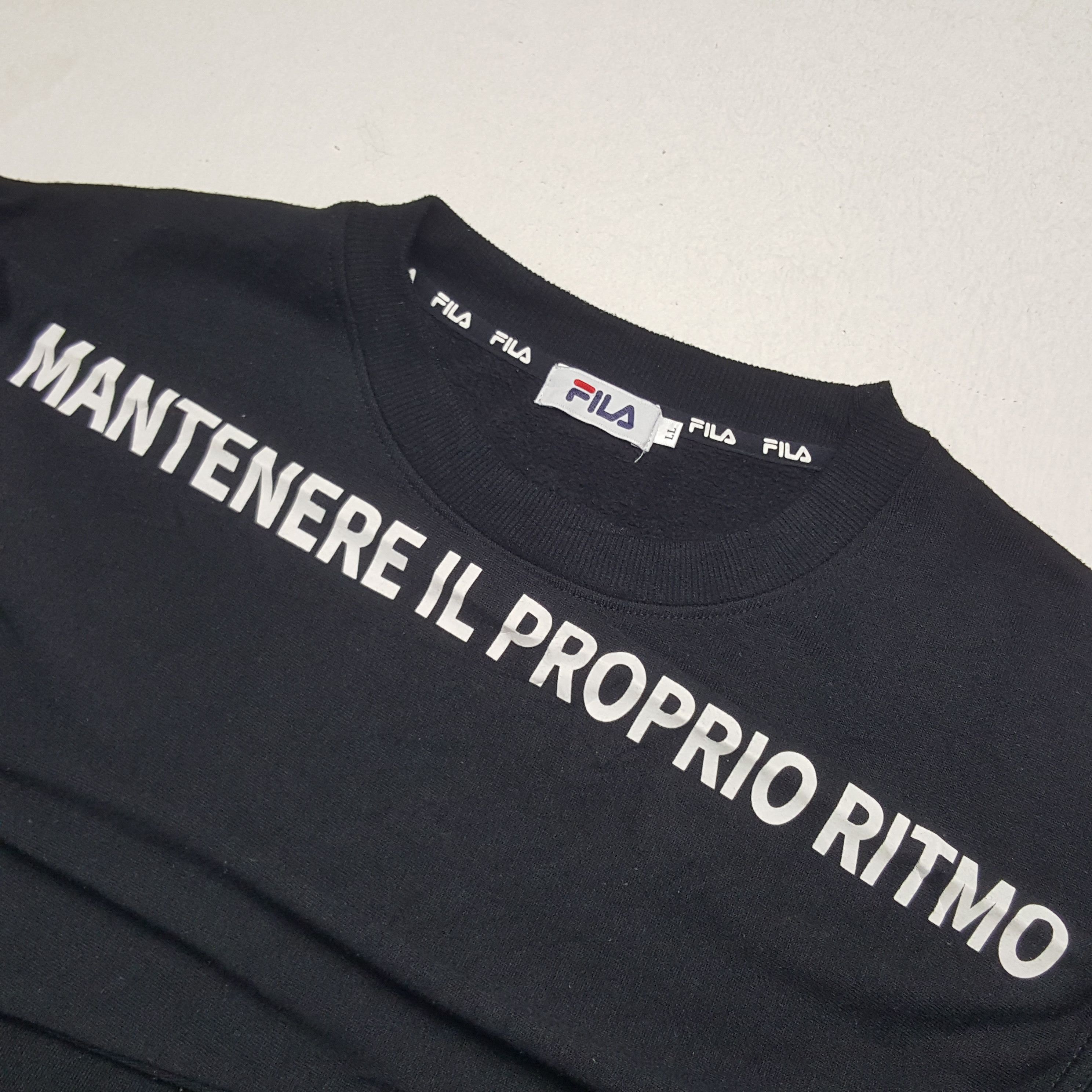 Fila × Vintage Vintage Fila Mentenere Il Proprio Ritmo Sweatshirt Size US L / EU 52-54 / 3 - 4 Thumbnail