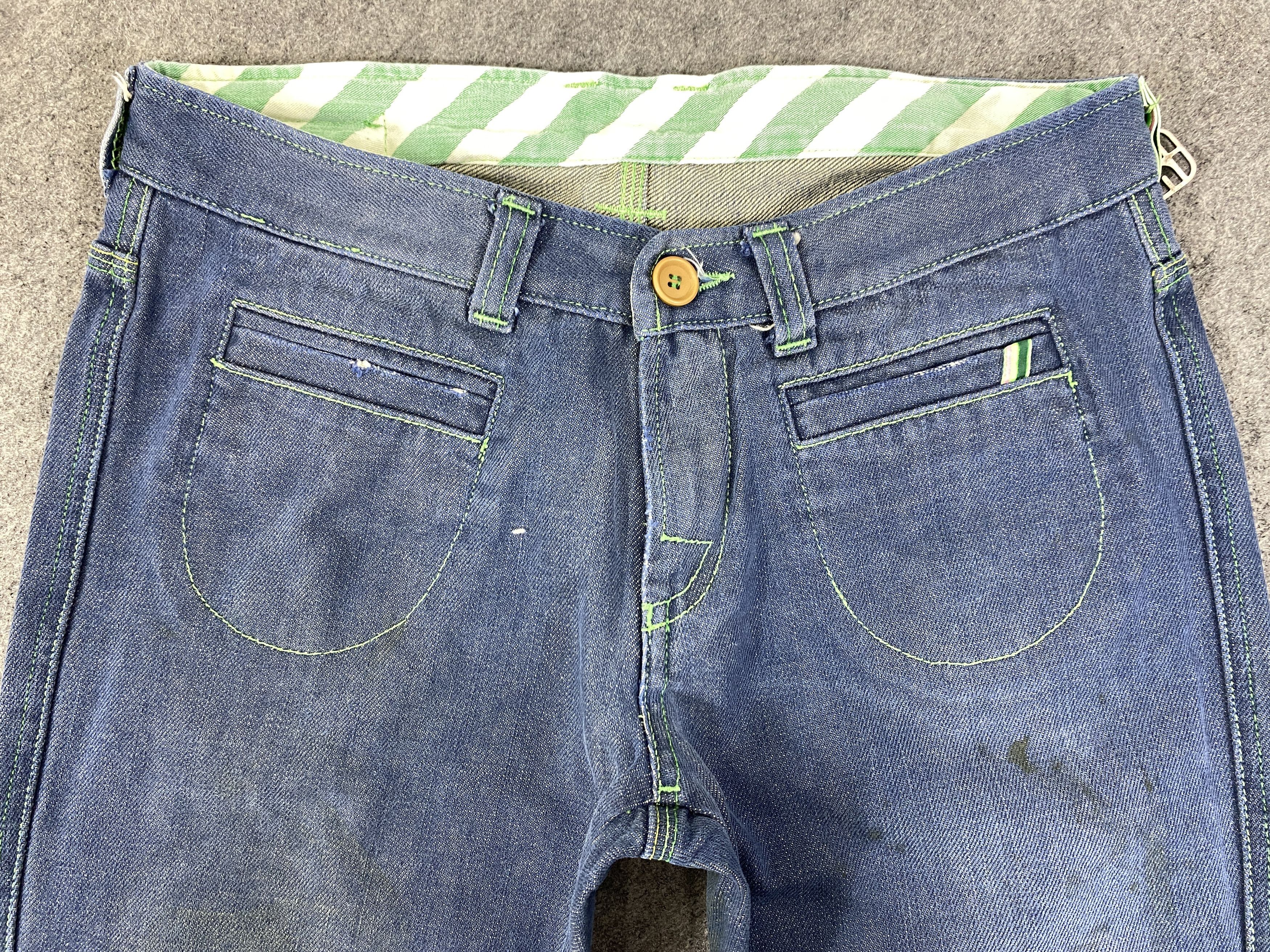 Japanese Brand Dirty Blue 55 DSL Flare Jeans 29x31.5 Denim - JN3257 Size US 29 - 3 Thumbnail