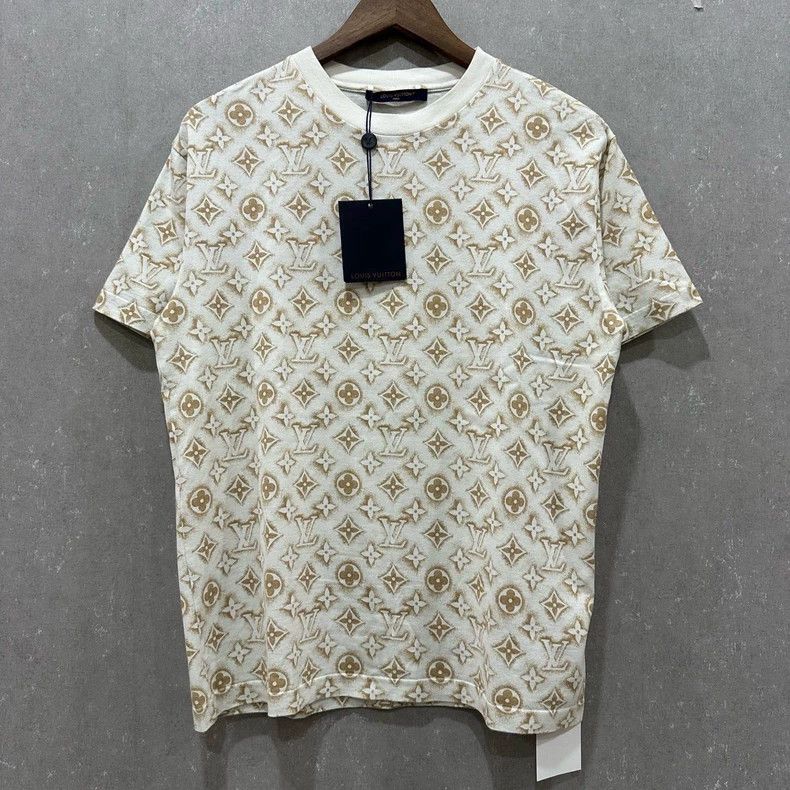 Louis Vuitton Louis Vuitton Cappuccino New Full Print Short Sleeves Size US S / EU 44-46 / 1 - 1 Thumbnail