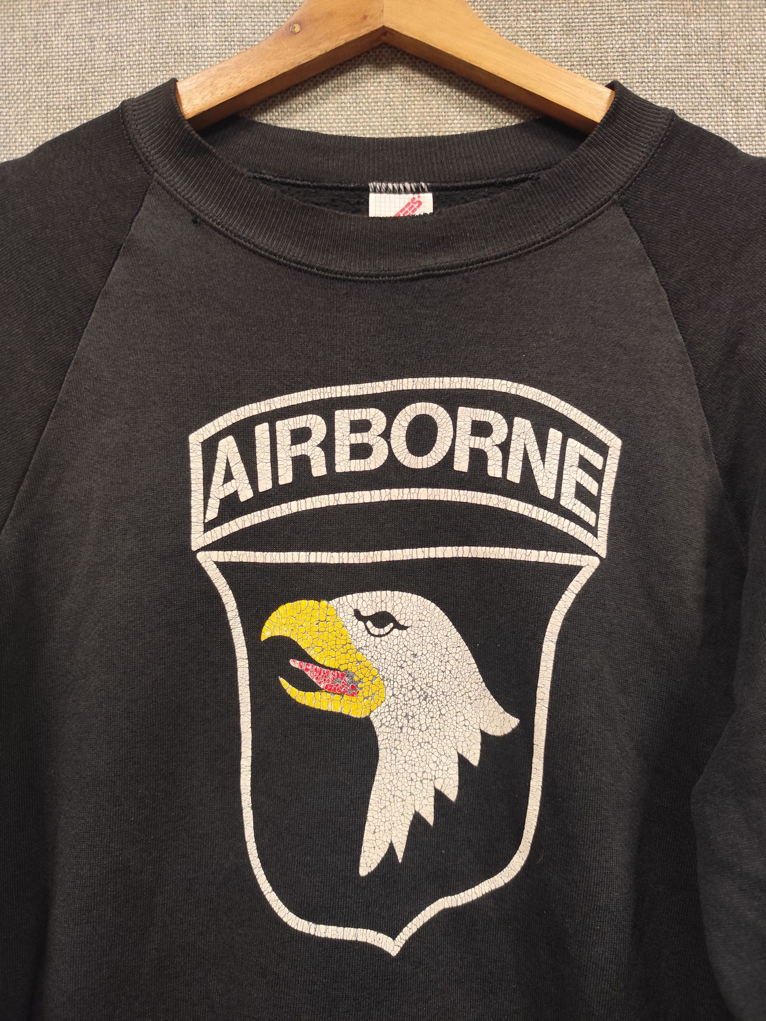 Vintage Vintage 90s sweatshirt airborne Size US M / EU 48-50 / 2 - 2 Thumbnail