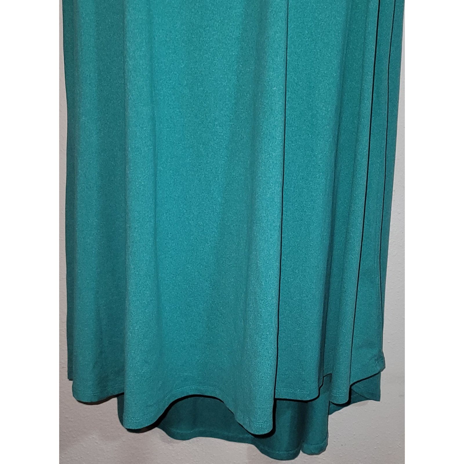 Other LulaRoe Green Marled Hi Low Midi A-Line Dress Medium Size M / US 6-8 / IT 42-44 - 5 Thumbnail