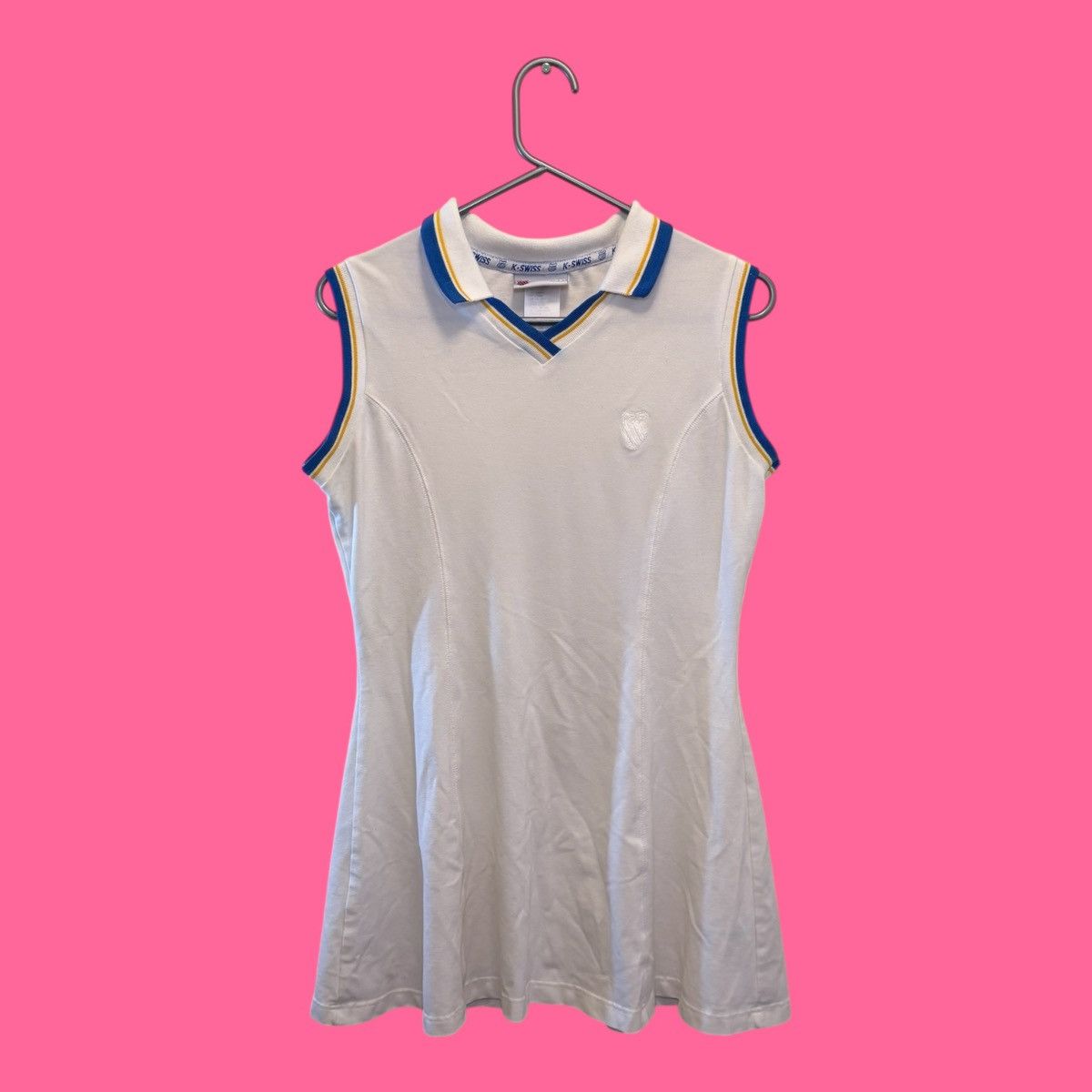 K-Swiss Vintage Y2K K-Swiss White Sleeveless Tennis Mini Dress Size M / US 6-8 / IT 42-44 - 1 Thumbnail