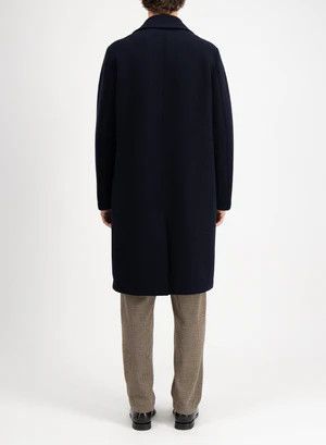 Harris Wharf London o1s22i1n1024 Double-Breasted Boiled Wool Coat in Blue Size US S / EU 44-46 / 1 - 3 Thumbnail