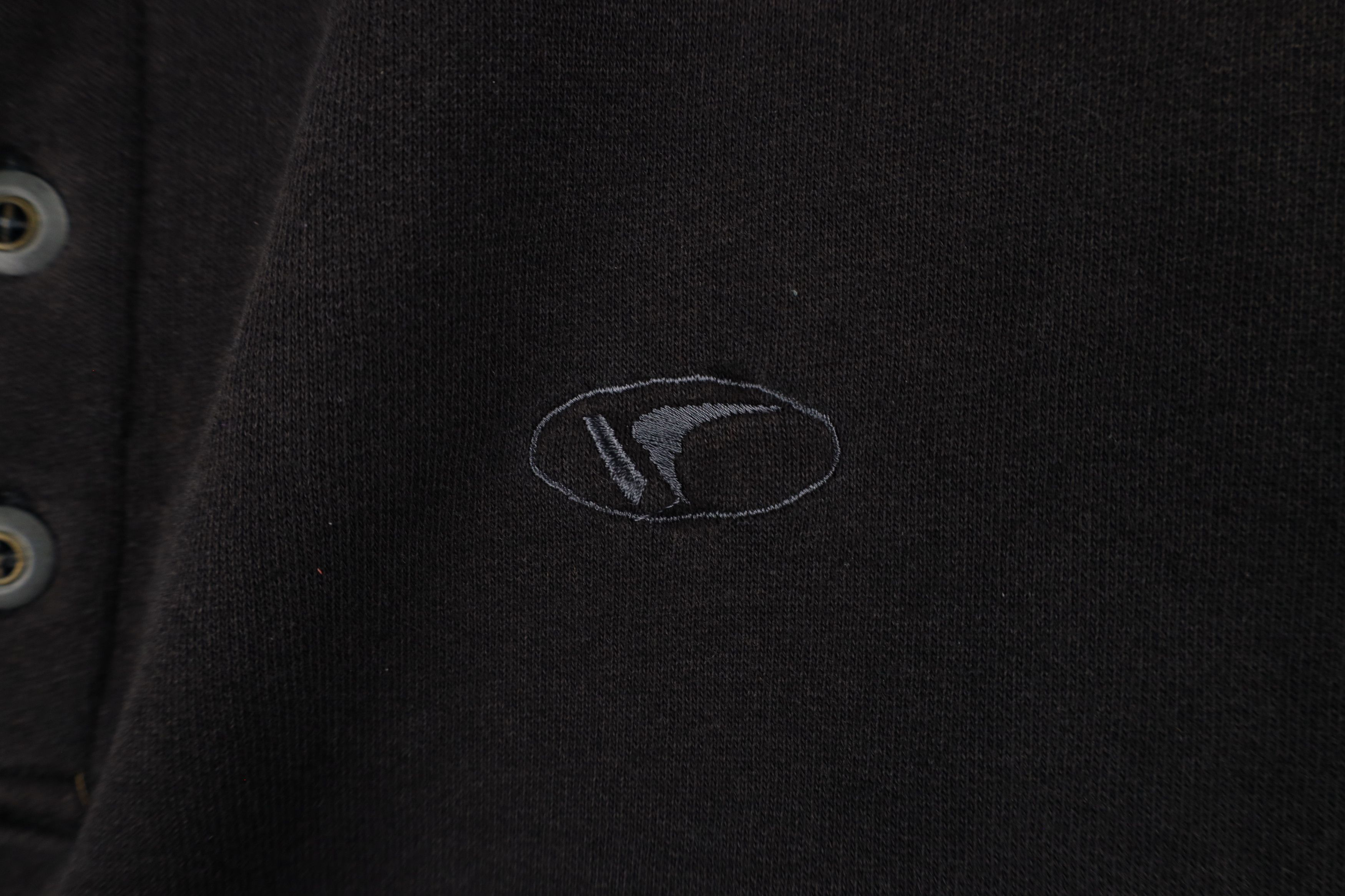 Vintage Vintage 90s Streetwear Collared Pullover Sweatshirt Black Size US L / EU 52-54 / 3 - 4 Thumbnail