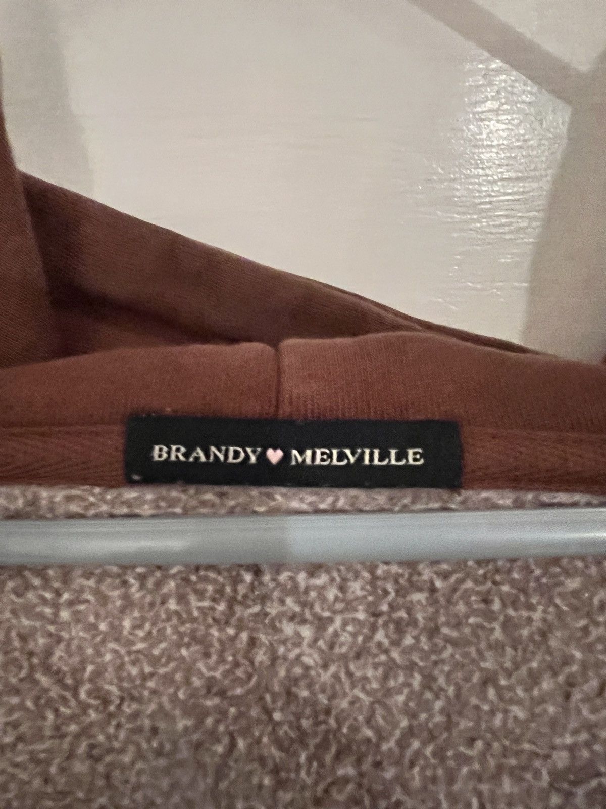 Other brown brandy melville christy hoodie Size US L / EU 52-54 / 3 - 3 Thumbnail