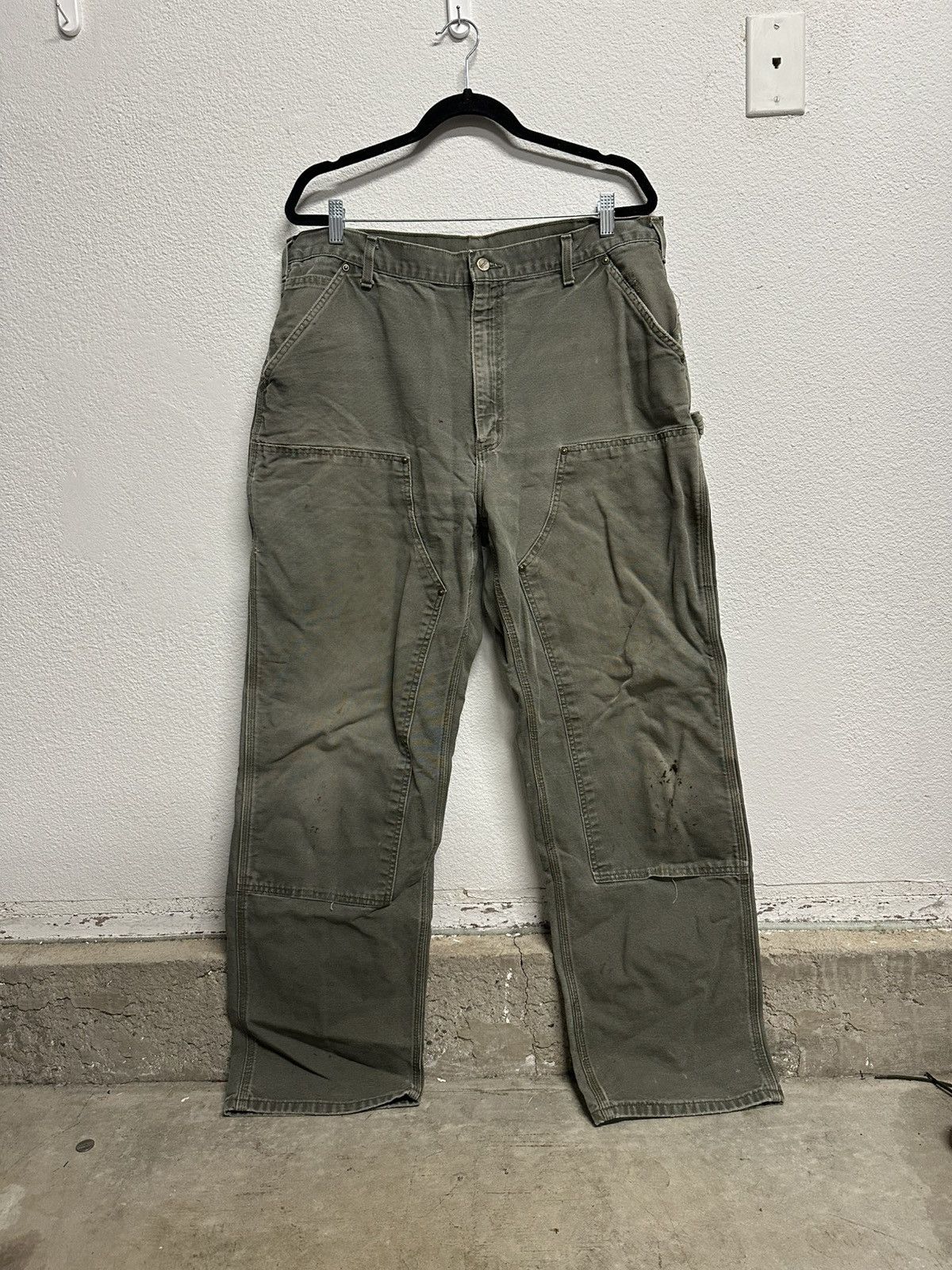 Carhartt Carhartt green double knee pants size 38 x 34 Size US 38 / EU 54 - 1 Thumbnail