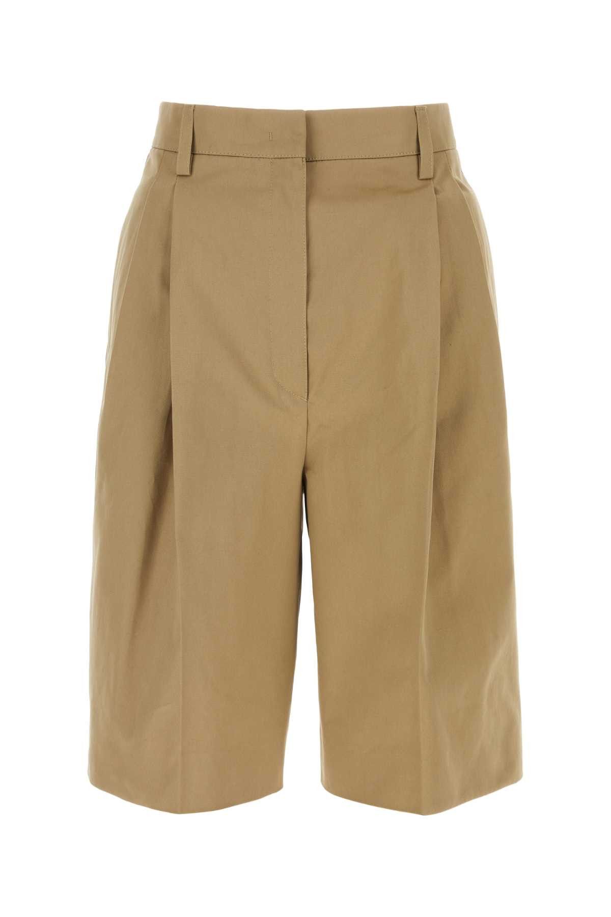Prada Beige Cotton Bermuda Shorts Size 25" / US 0 / IT 36 - 1 Thumbnail