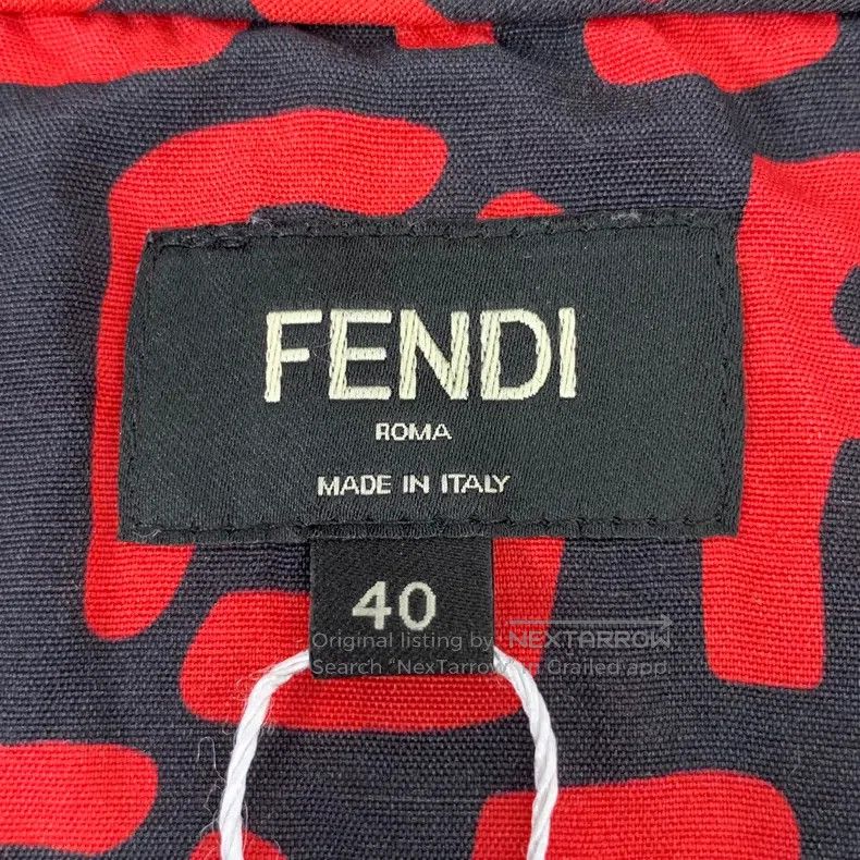 Fendi Fendi Red Logo Letter Full-Print Round Neck Short Sleeve T Size US XXS / EU 40 - 5 Thumbnail