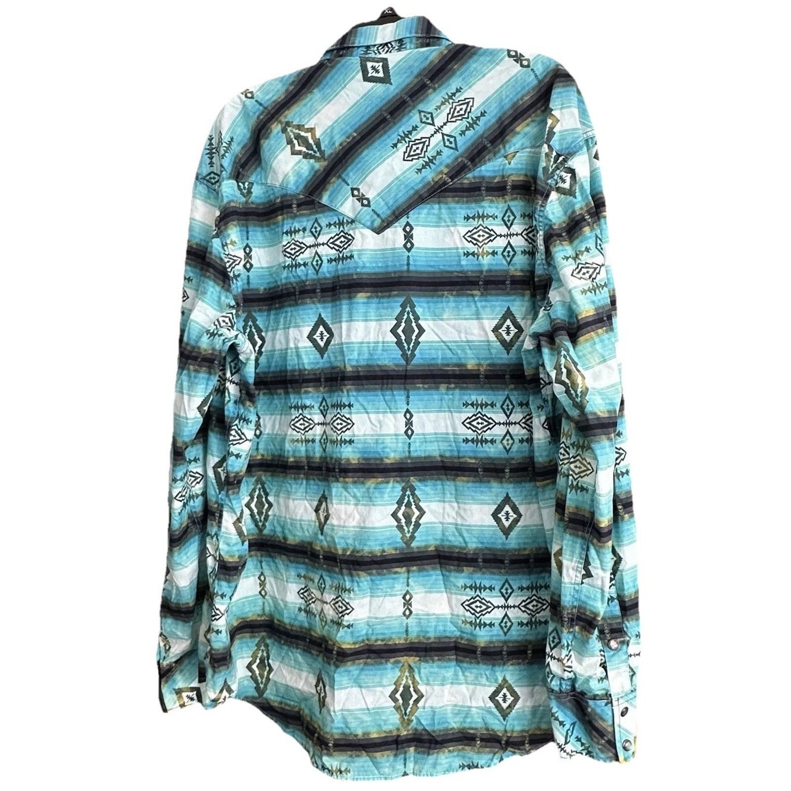 Other Rock & Roll Cowboy Shirt Mens XXL Black Blue Aztec Western Size US XXL / EU 58 / 5 - 3 Thumbnail