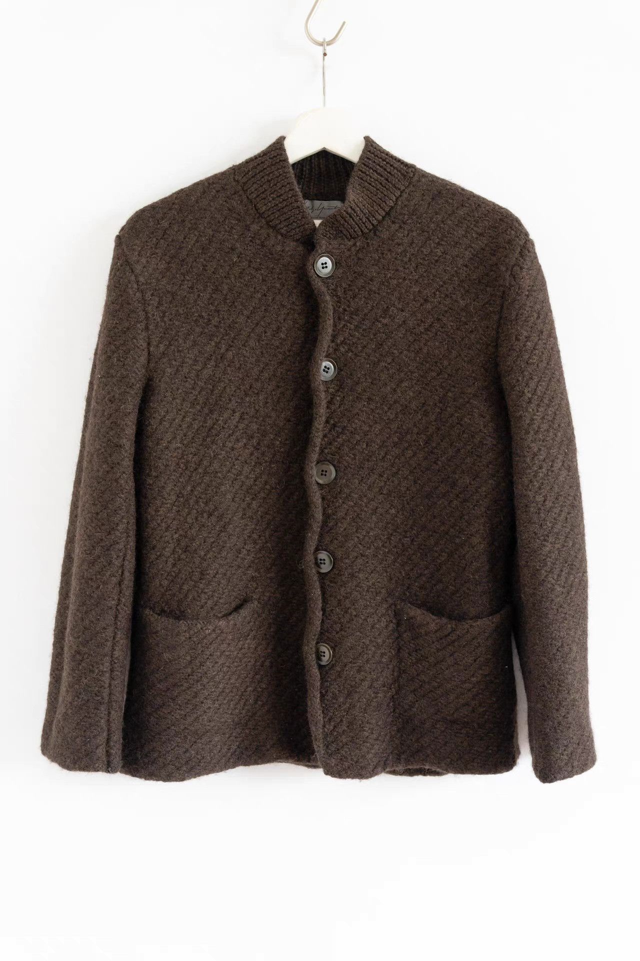 Yohji Yamamoto Yohji Yamamoto 01aw Mafia Rolled Edge Knit Cardigan K4 Size US L / EU 52-54 / 3 - 1 Thumbnail