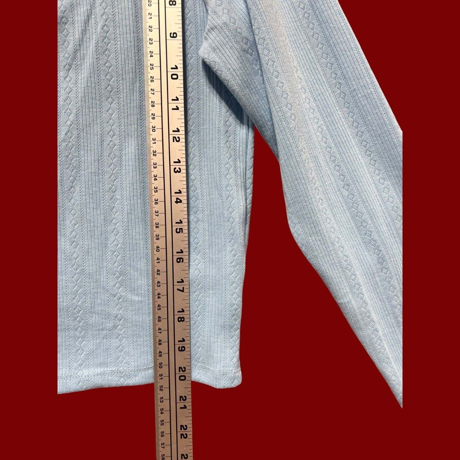 Other Wild Fable - Women's Long Sleeve Square Neck Pointelle T-Shi Size L / US 10 / IT 46 - 8 Thumbnail