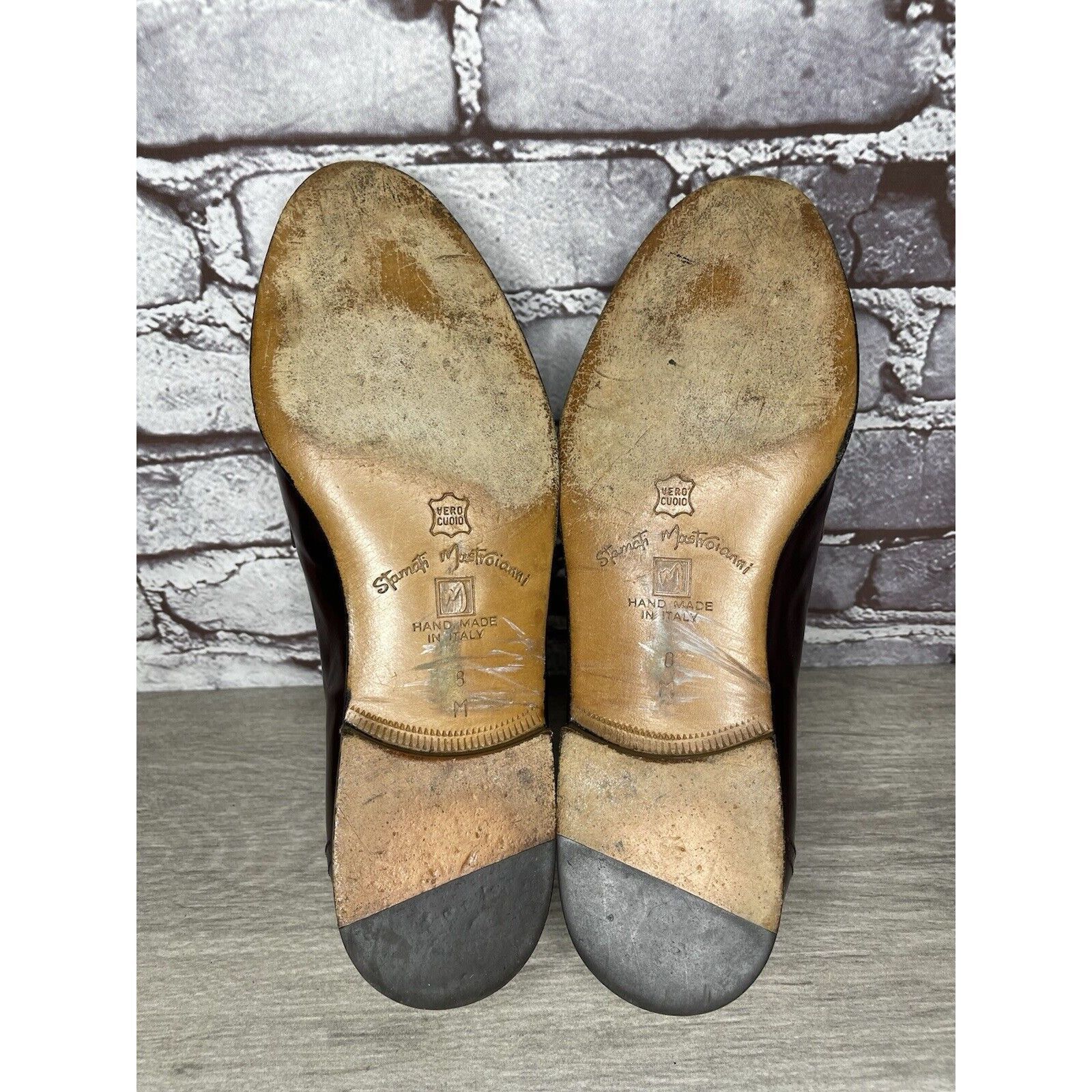 Other Stamati Mastroianni Burgundy Leather Wingtip Tassel Loafers Size US 8 / EU 41 - 8 Thumbnail