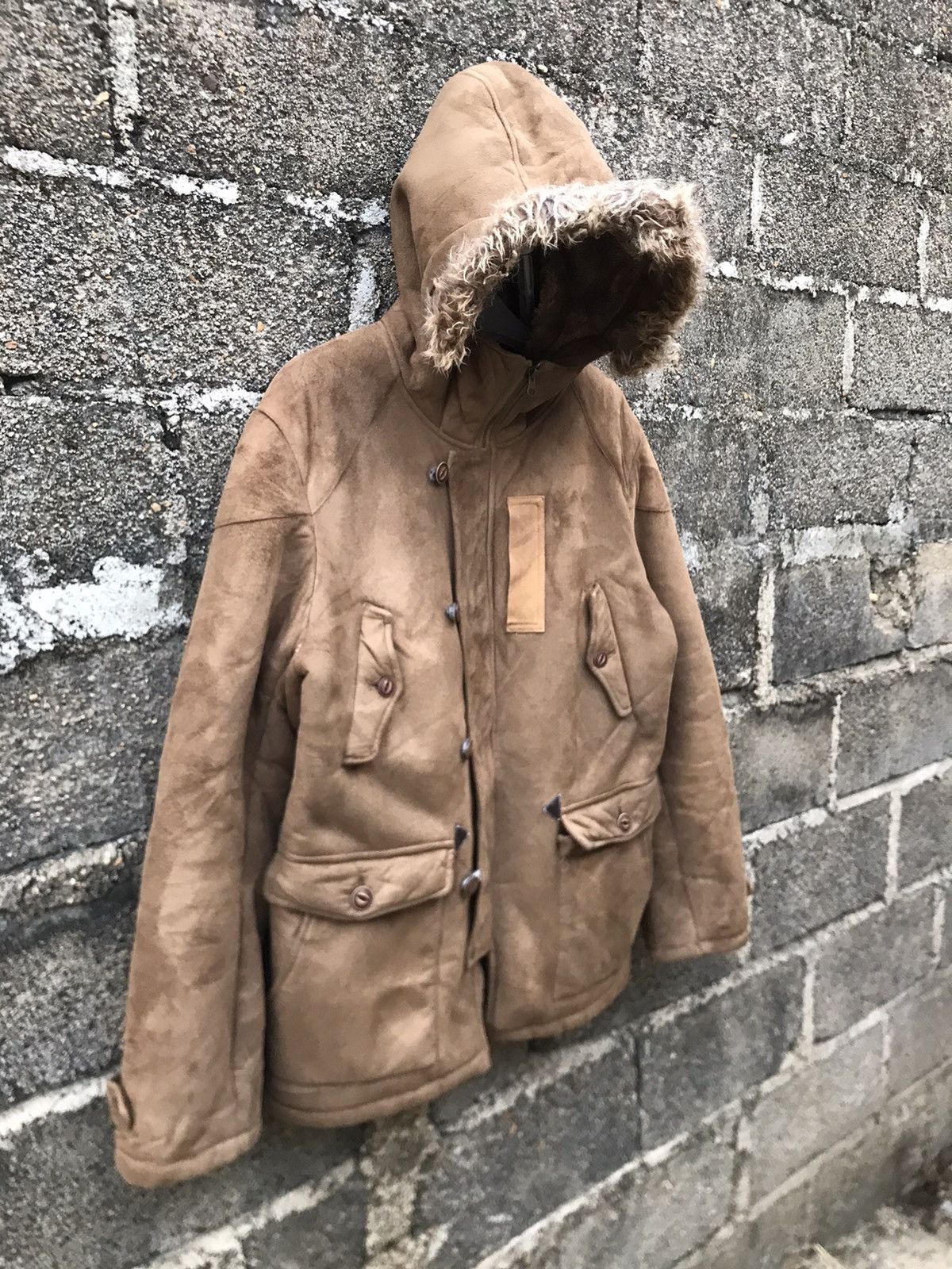 BARNS OUTFITTERS × Japanese Brand ⚡️Vintage Port Bridge Hoodies Fake Leather Barn Coat Jacket Size US L / EU 52-54 / 3 - 2 Thumbnail