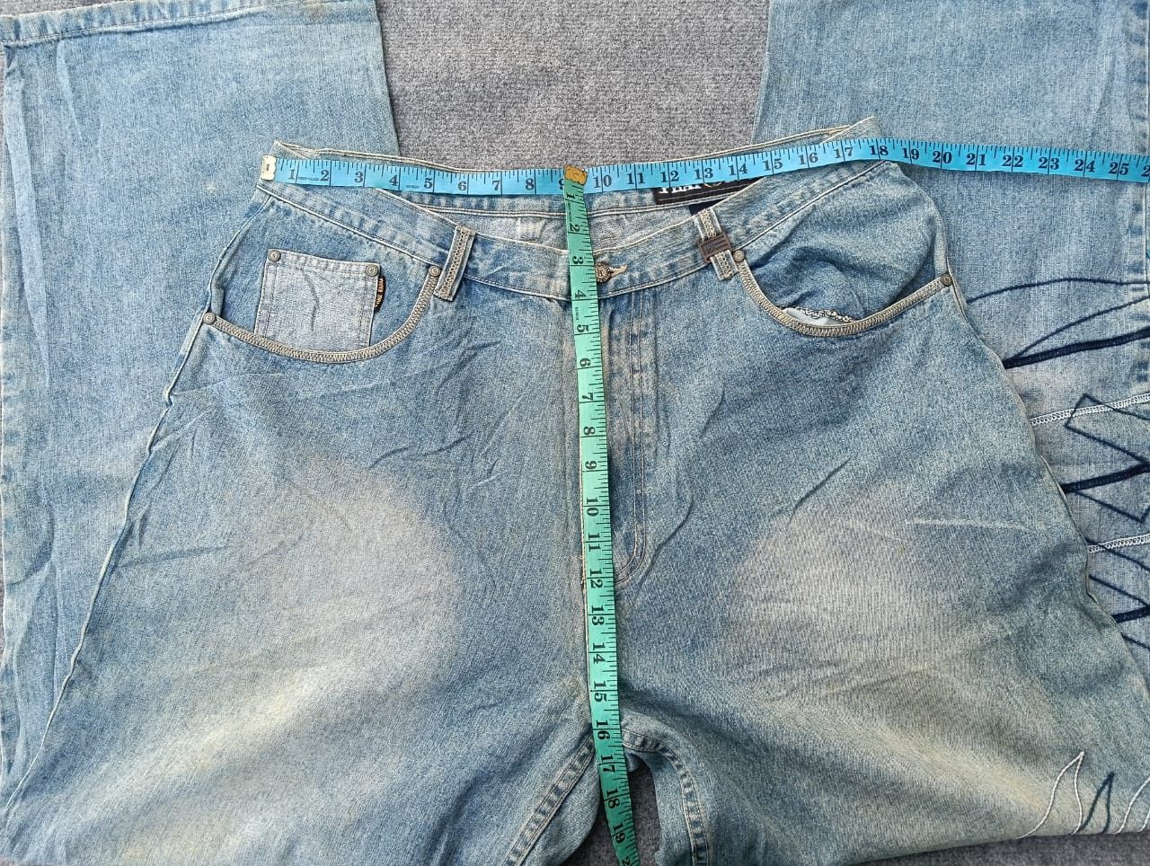 Phat Farm Vintage y2k Phat Farm Blue Wash Baggy Denim Jeans Size 38 Size US 37 - 3 Thumbnail
