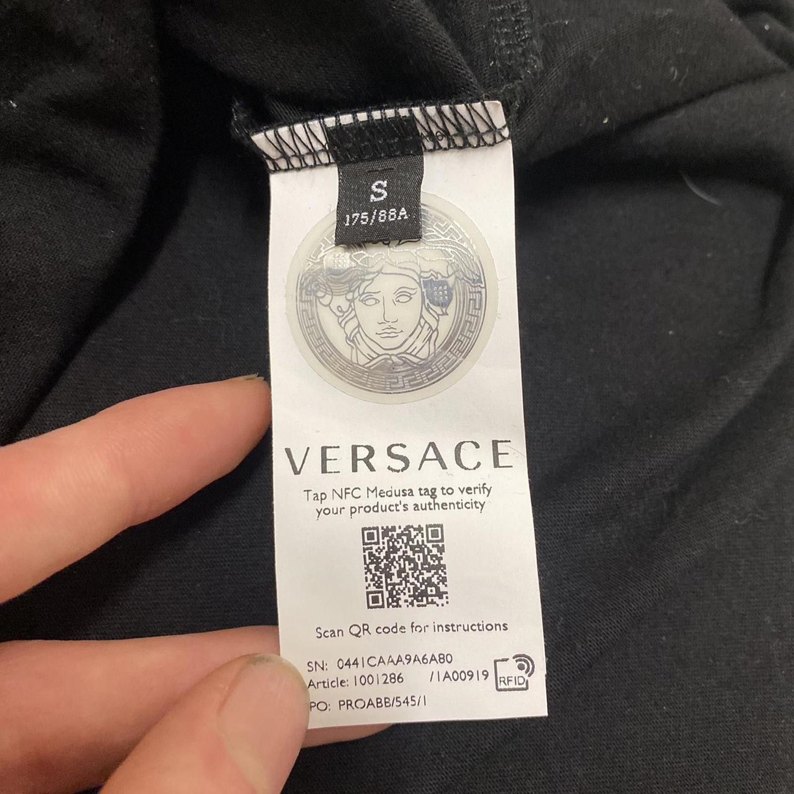 Versace Versace Black Graphic Logo Men's T-Shirt Mitchel Fit Size US S / EU 44-46 / 1 - 4 Thumbnail