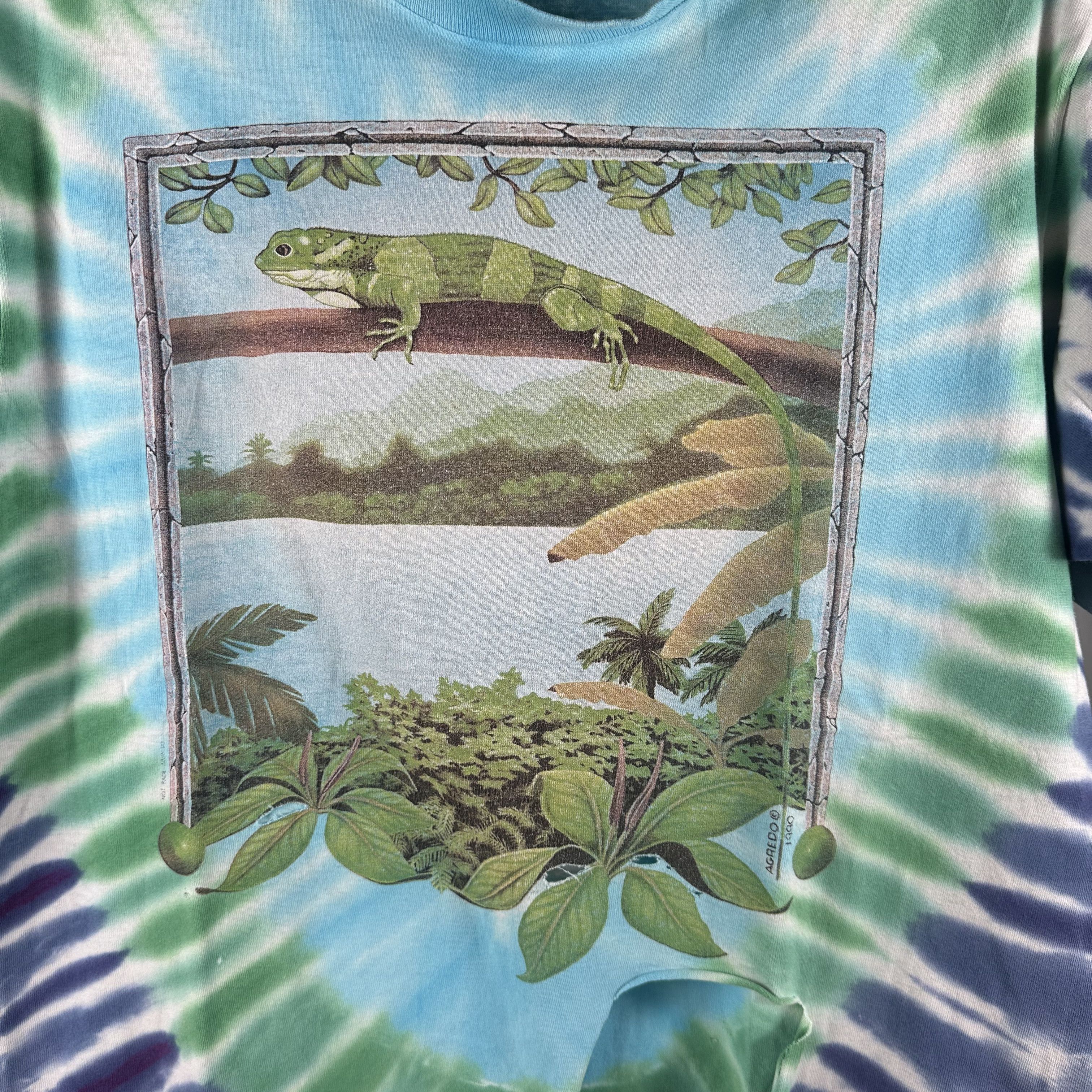 Vintage ​Vintage 1990 Rainforest Gone in Our Lifetime? Tie Dye Tee Size US L / EU 52-54 / 3 - 2 Thumbnail