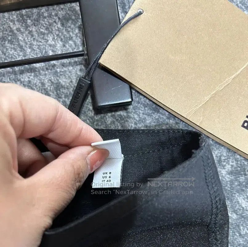 Burberry Burberry Black Cotton Summer Mini Skirt. Size 23" - 4 Thumbnail