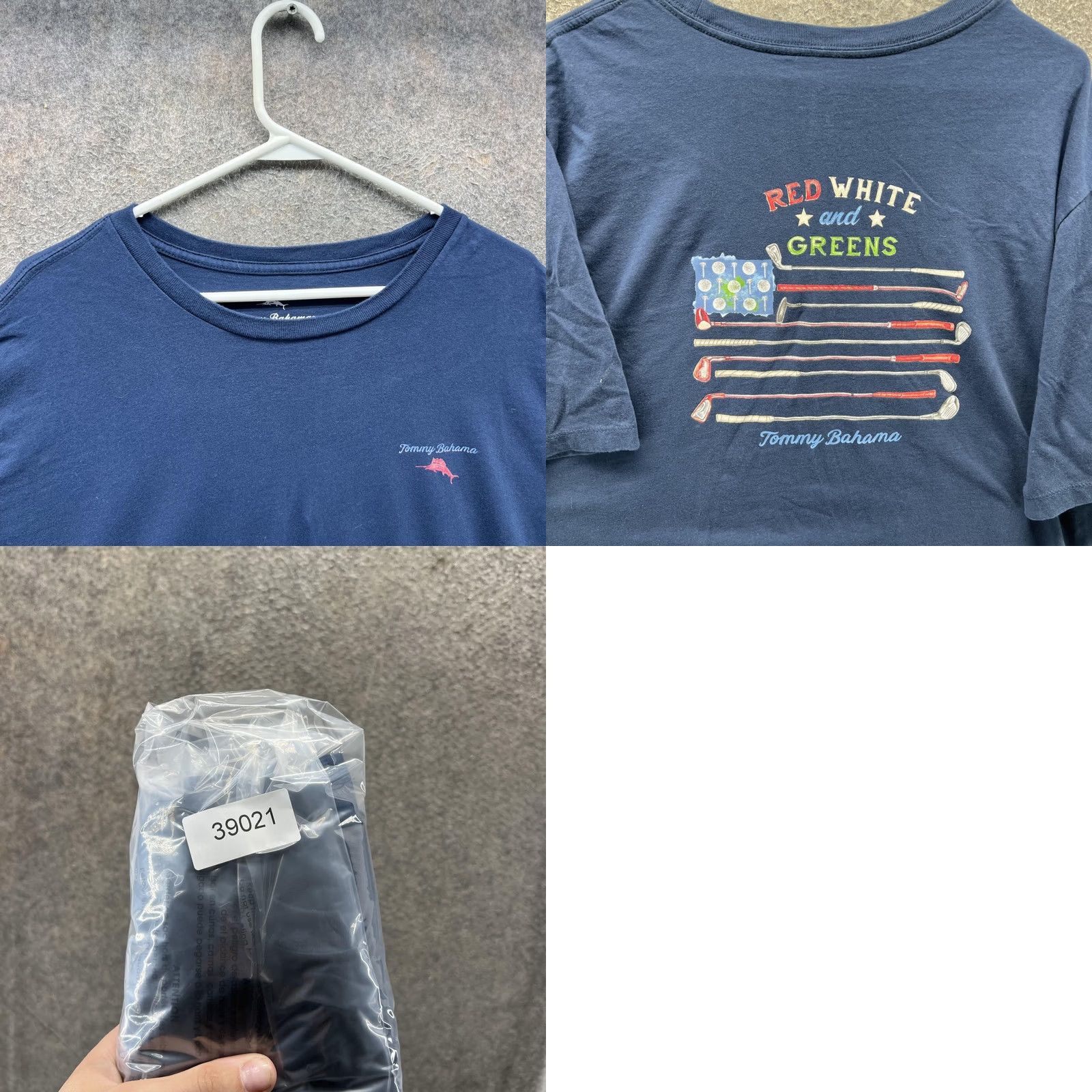 Tommy Bahama Tommy Bahama Shirt Mens XL Blue Graphic Print Golf Patriotic Tee Crew Neck Short Sleeve Size US XL / EU 56 / 4 - 8 Thumbnail