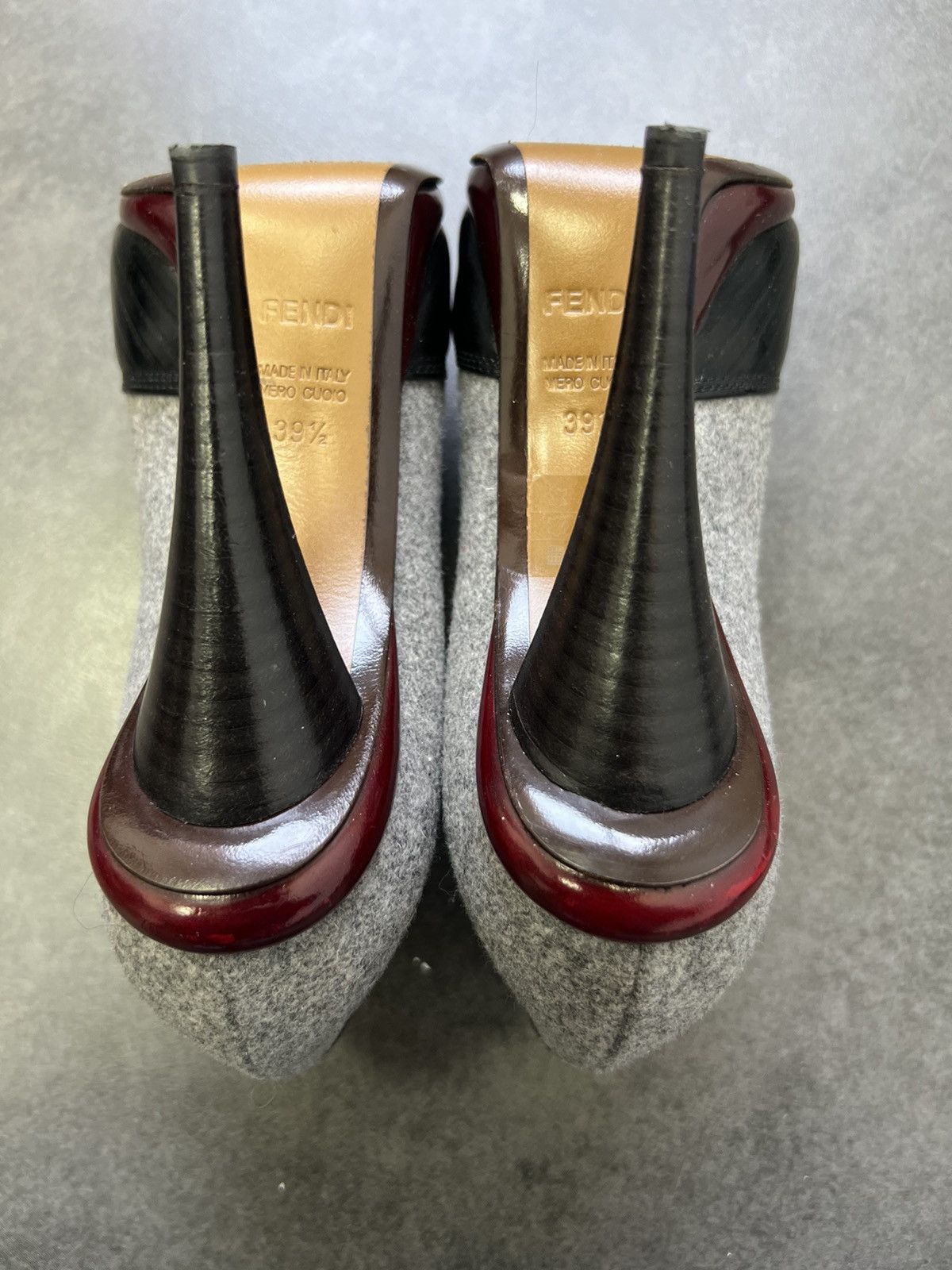 Fendi × Vintage 90s FENDI Heel wool y2k archive coquette grunge Size US 9.5 / IT 39.5 - 6 Thumbnail