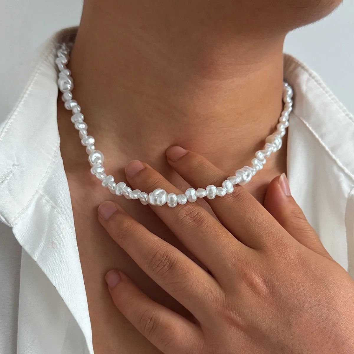 Vintage Round Imitation Pearl Necklace Size ONE SIZE - 2 Thumbnail