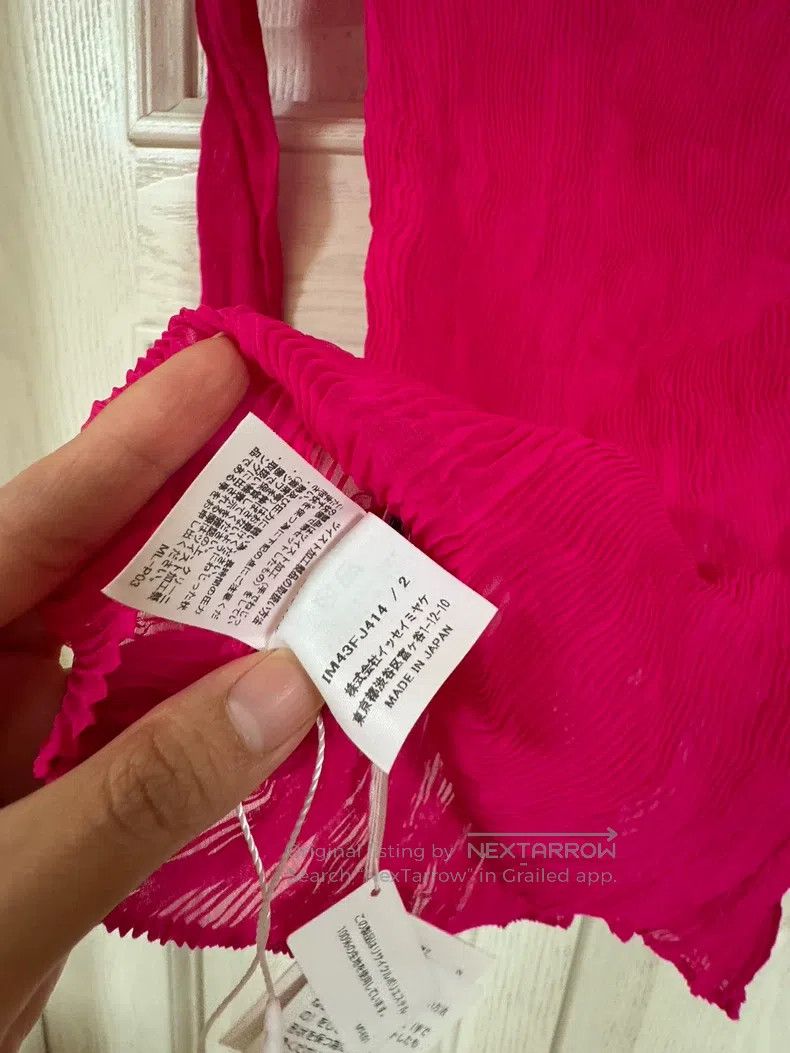 Issey Miyake Issey Miyake Magenta Semi-turtleneck Willow-patterned Top Size M / US 6-8 / IT 42-44 - 5 Thumbnail