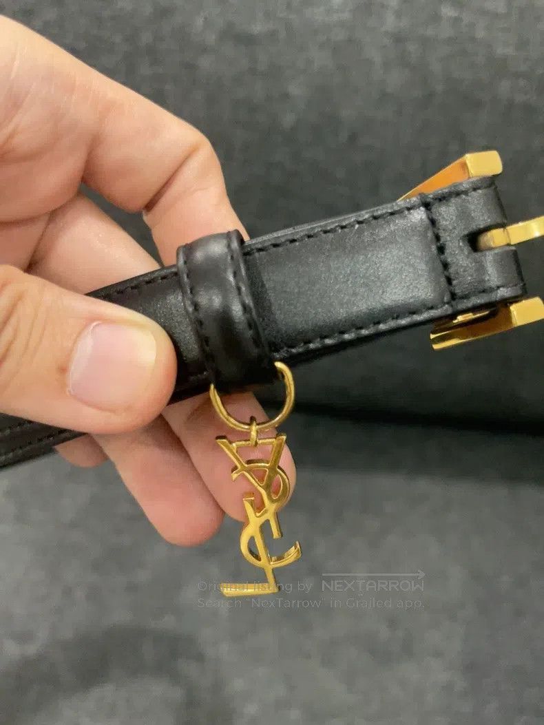 Saint Laurent Paris Saint Laurent Paris size 80 Leather belt Size ONE SIZE - 2 Thumbnail
