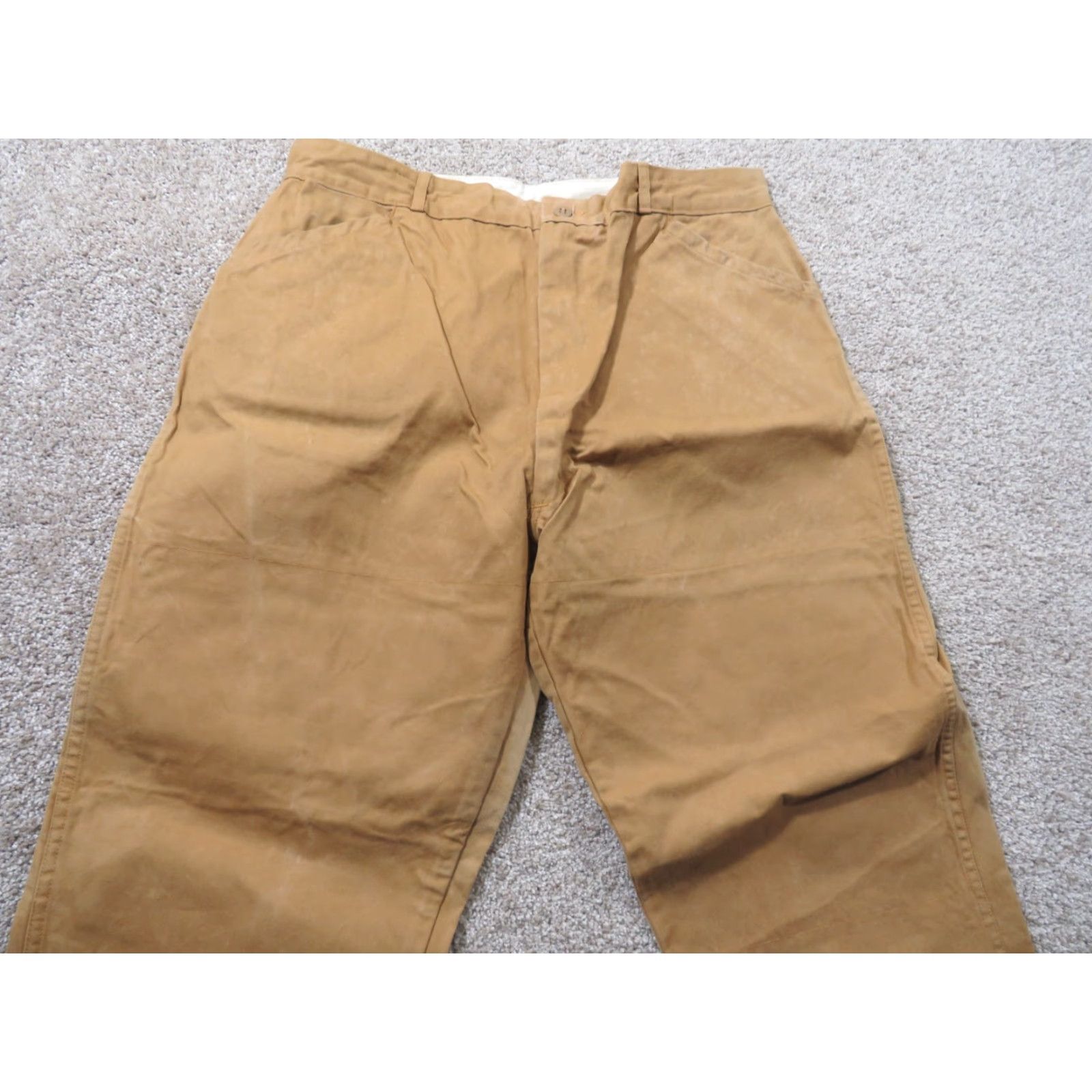 Sears VTG Sears Roebuck Sportswear Duck Canvas Hunting Pant 34x29 Talon Zipper Beige Regular Men Pants Size US 34 / EU 50 - 3 Thumbnail