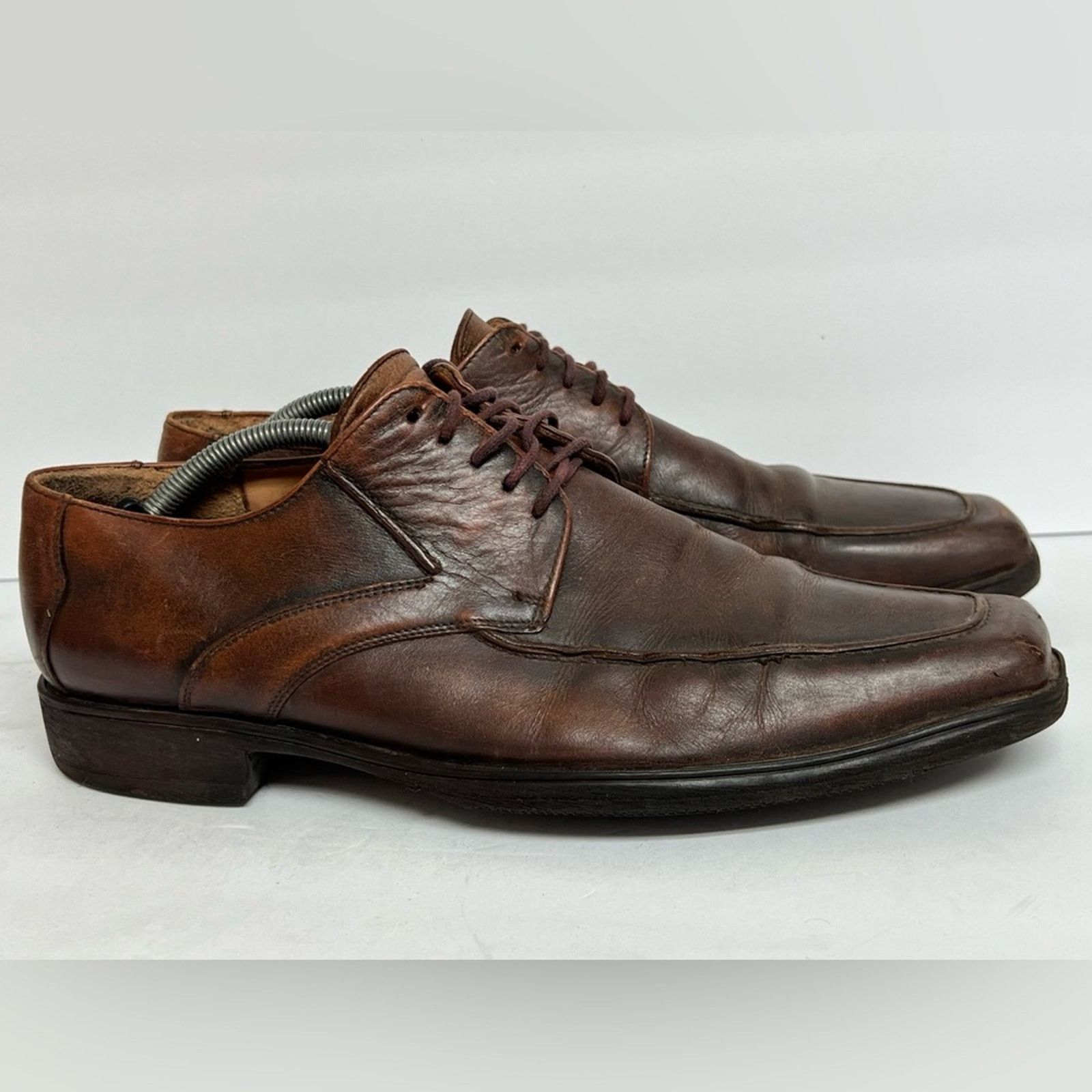 LLOYD LLOYD Leather Shoes Brown Square Toe Vintage Derby German Size US 10.5 / EU 43-44 - 4 Thumbnail