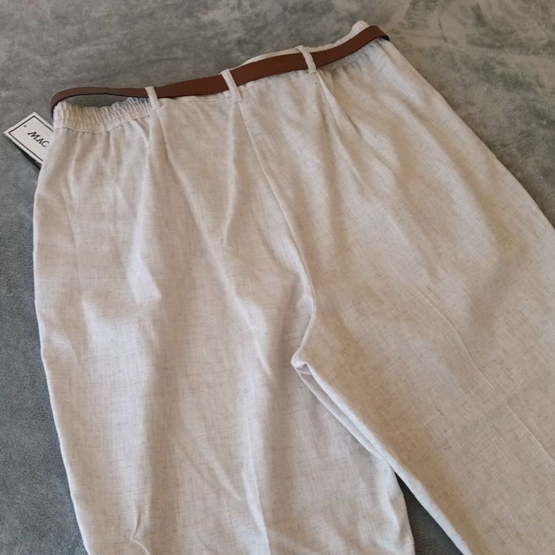 Vintage Sag Harbor Pant Dress Pants Womens Plus 22W Beige Pleated Pockets Belted 29in Inseam Straight New Size 40" / US 18 - 7 Thumbnail