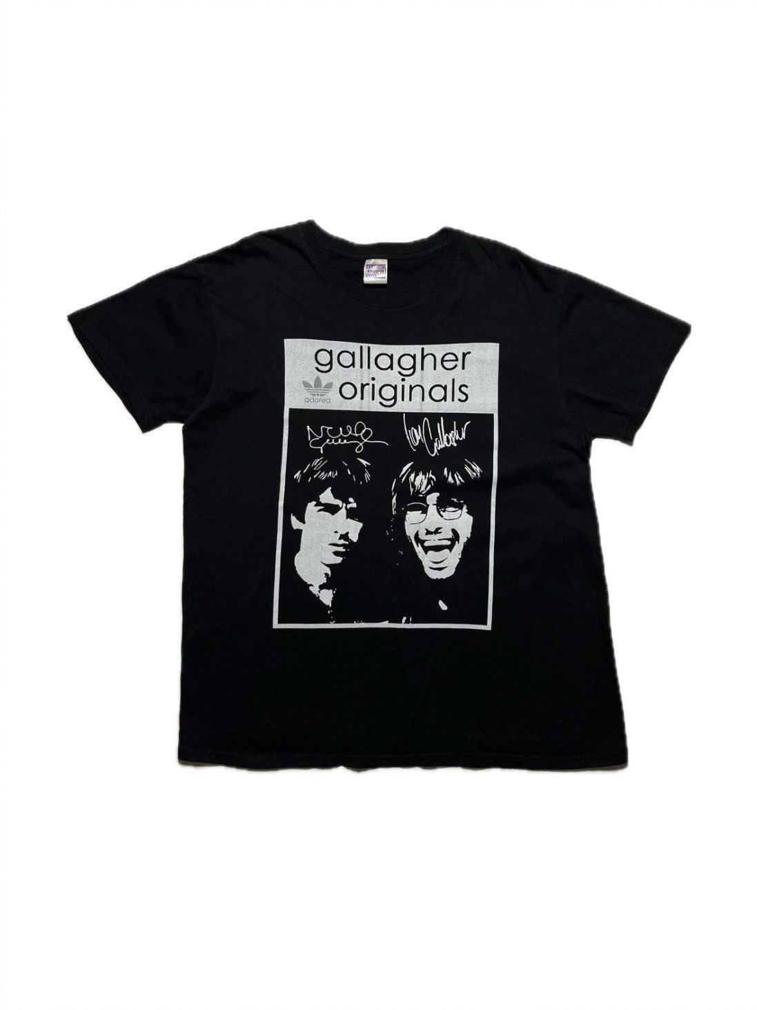 Band Tees Oasis Gallagher Originals black/white tee Size US L / EU 52-54 / 3 - 1 Thumbnail