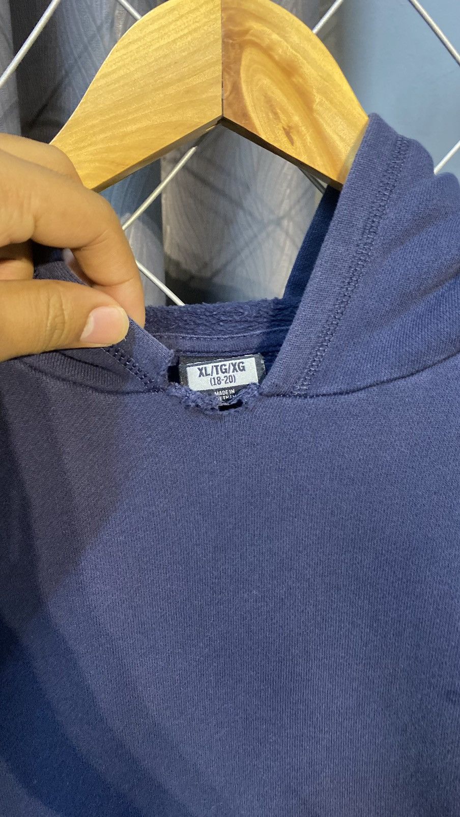 Carhartt × Vintage CARHARTT SPELLOUT HOODIE DISTRESS SMALL BOXY BLUE Size US S / EU 44-46 / 1 - 7 Thumbnail