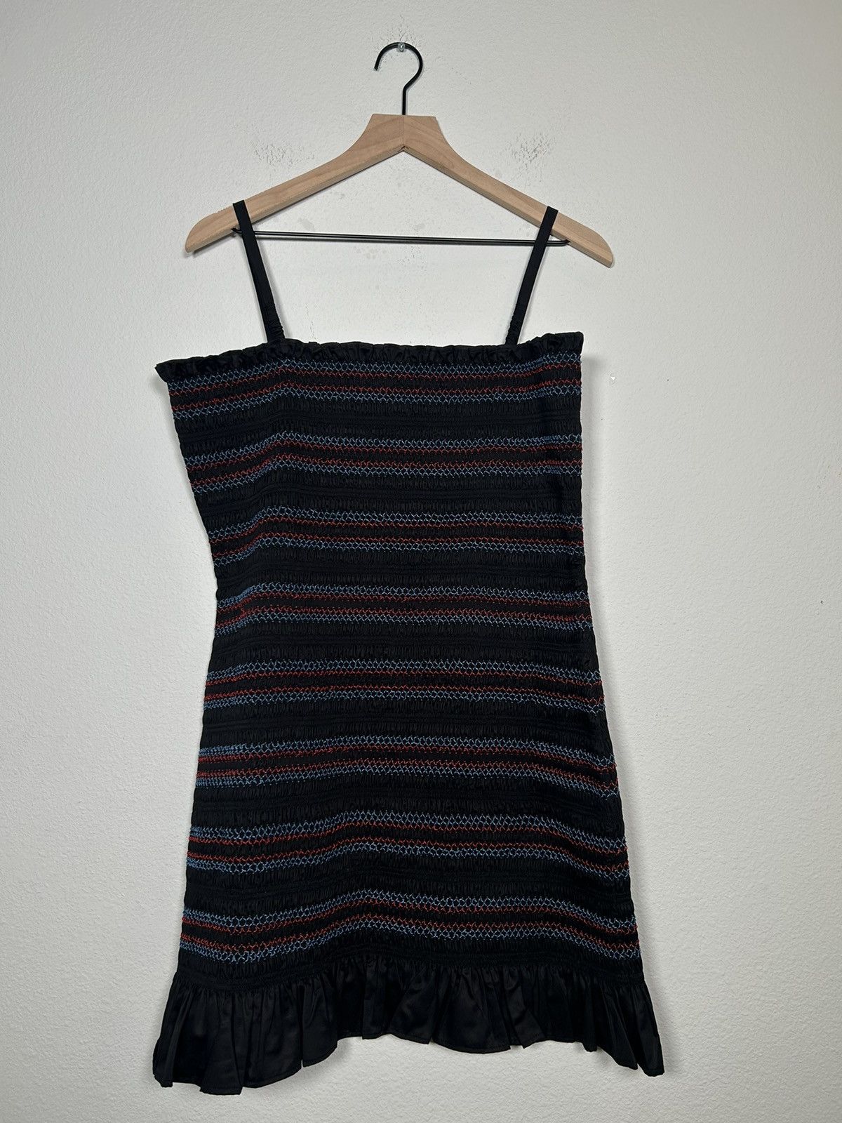 Molly Goddard NWT! Smocked Striped Mini Dress Size L / US 10 / IT 46 - 3 Thumbnail