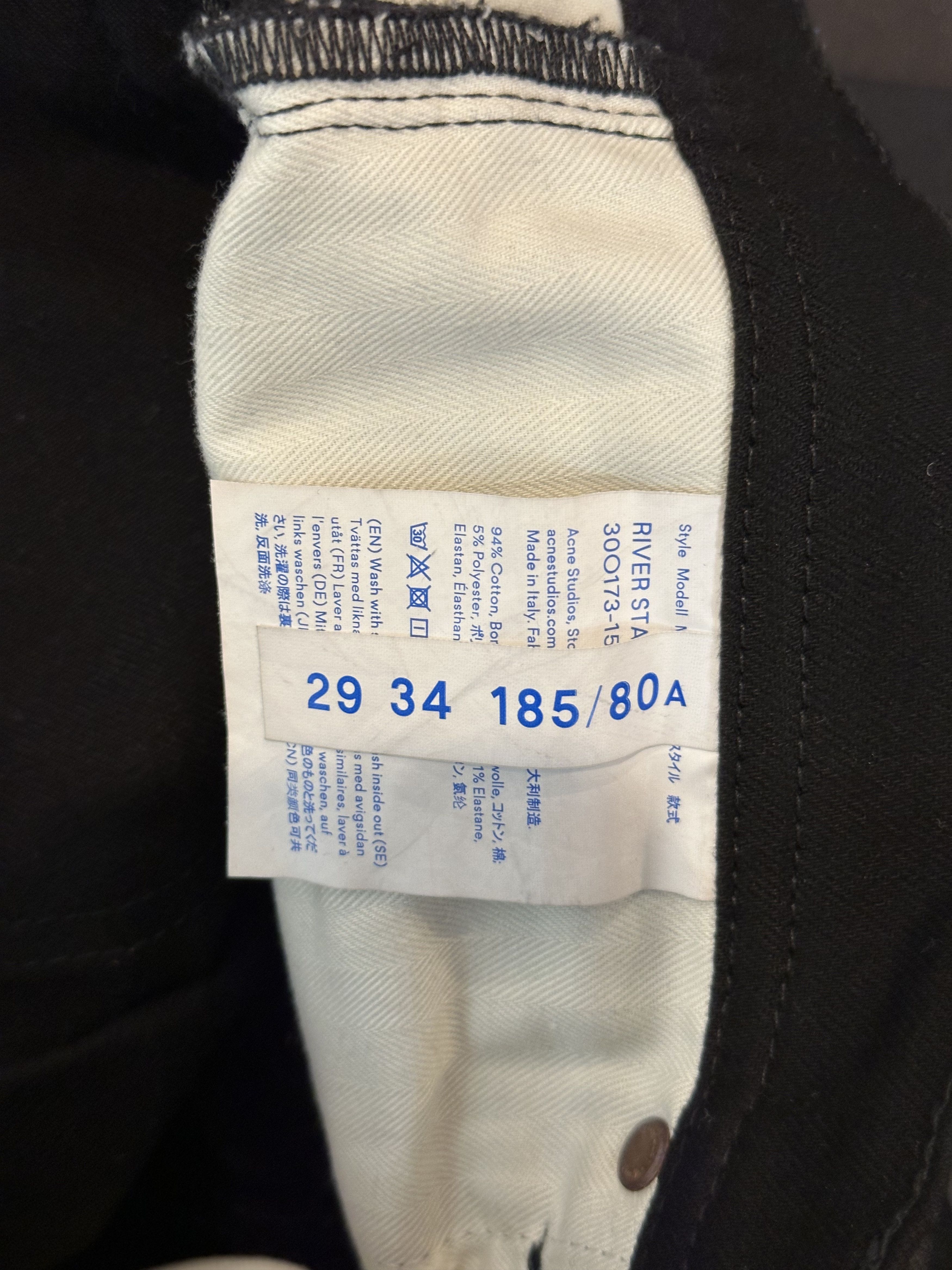 Acne Studios Acne Studio River Straight Jeans Black Size US 29 - 5 Thumbnail