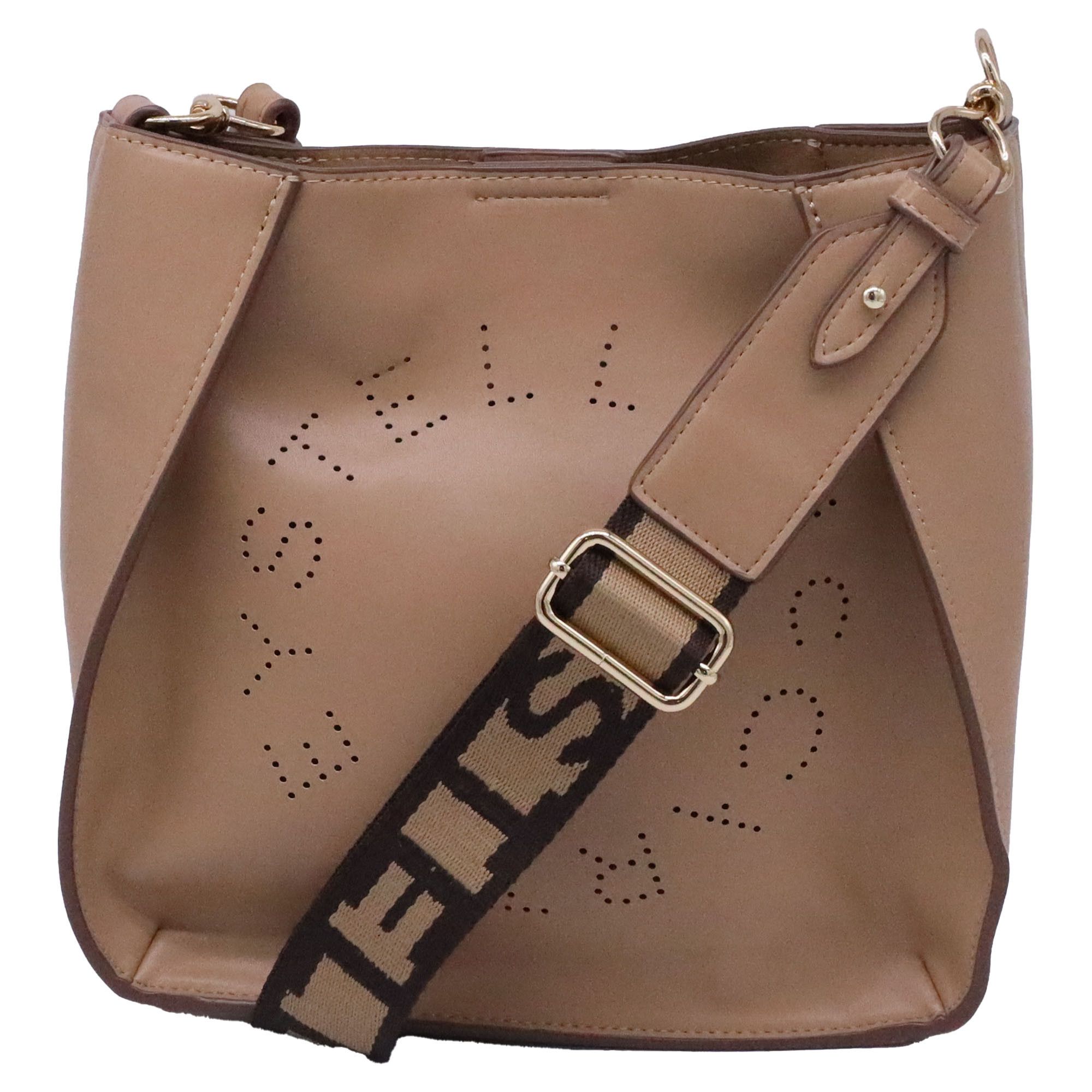 Stella McCartney Stella Mccartney Perforated Logo in Brown Polyurethane Size ONE SIZE - 1 Thumbnail