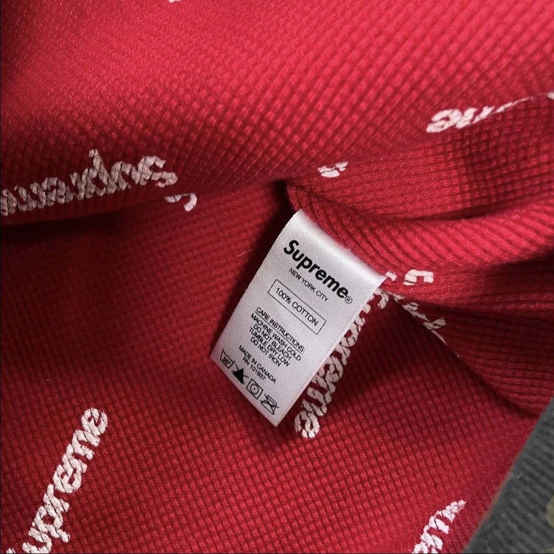 Supreme Supreme 15FW Small Logo Camo Thermal Zip Hoodie Size US L / EU 52-54 / 3 - 5 Thumbnail