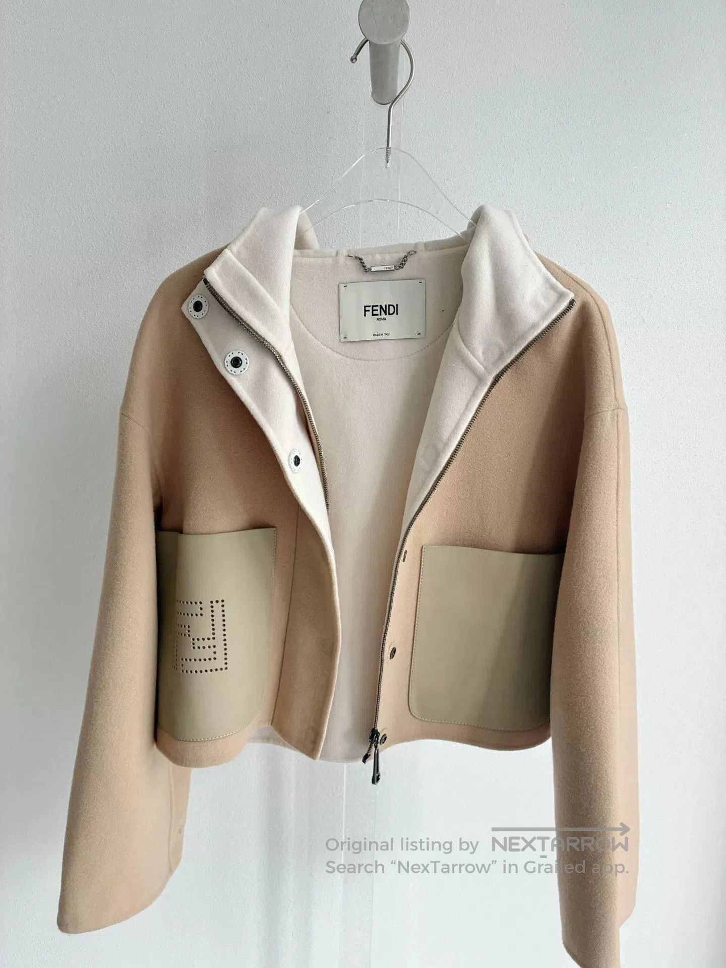 Fendi Fendi Beige Wool Hooded Coat. Size US S / EU 44-46 / 1 - 1 Thumbnail