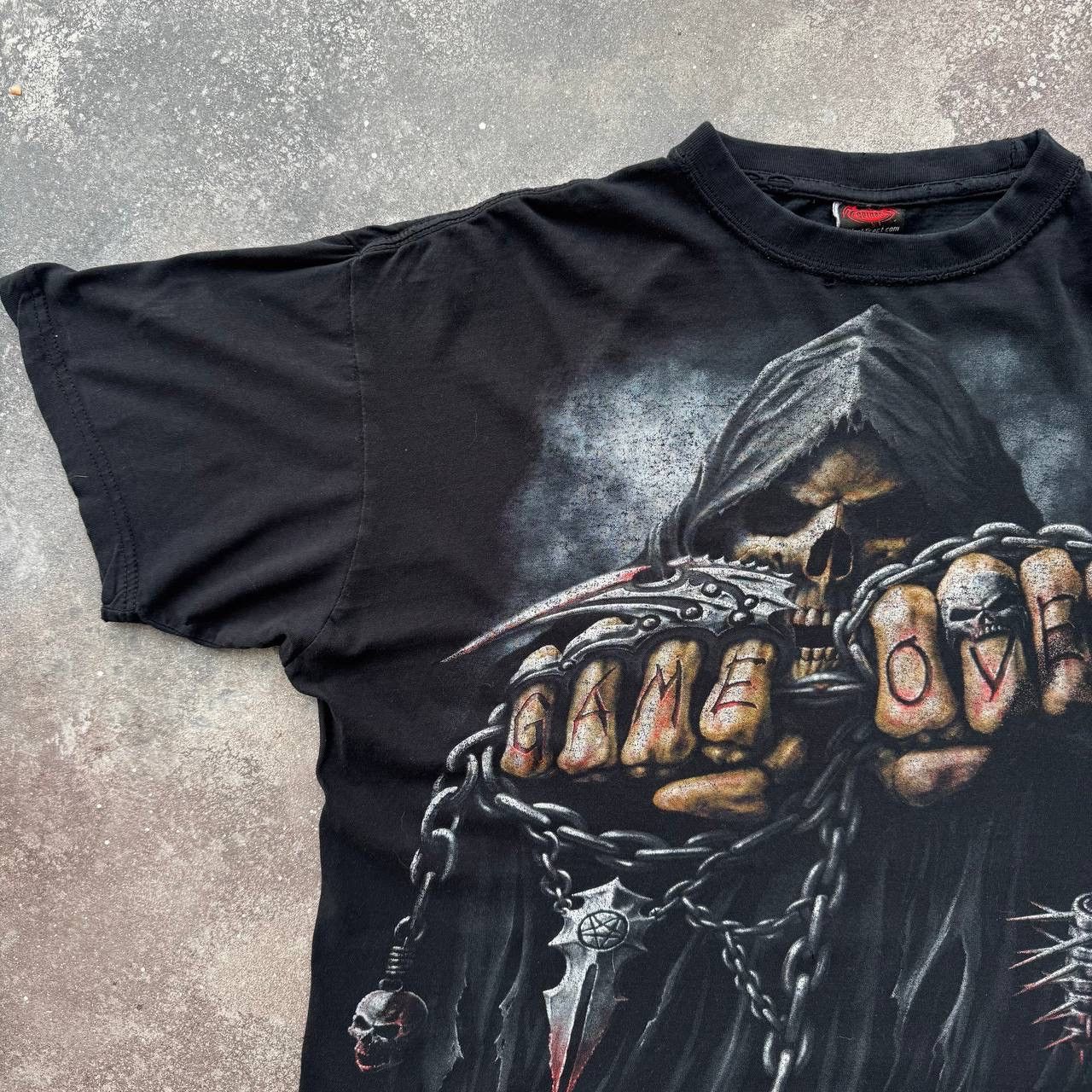 Vintage Spiral Y2K Vintage Faded Cotton T-Shirt (Affliction style) Size US XL / EU 56 / 4 - 4 Thumbnail