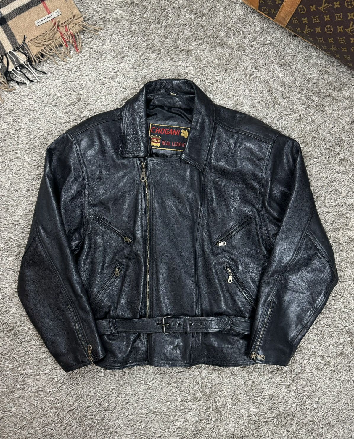 Vintage Vintage leather jacket bomber 90s original casual item Size US L / EU 52-54 / 3 - 1 Thumbnail