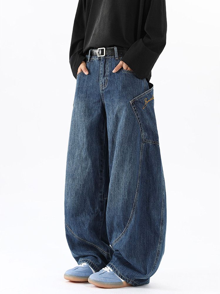 Japanese Brand × Jean Streetwear Baggy Cargo Pocket Blue Size US 34 / EU 50 - 4 Thumbnail