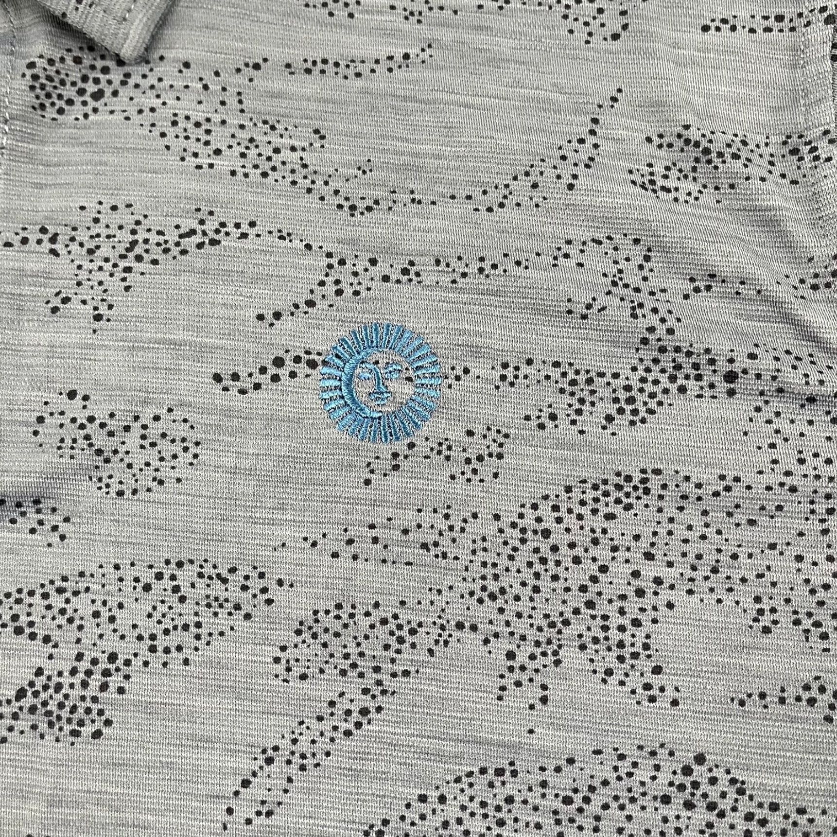 Vintage Amble Polo Shirt Mens Medium Blue Camouflage Performance Golf Sun Logo Sports Size US M / EU 48-50 / 2 - 2 Thumbnail