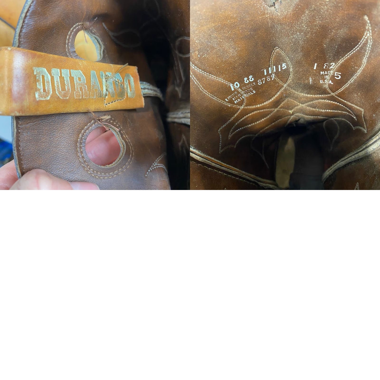 Durango Durango Western Cowboy Boots Leather Men's 10EE Brown Size US 10 / EU 43 - 8 Thumbnail