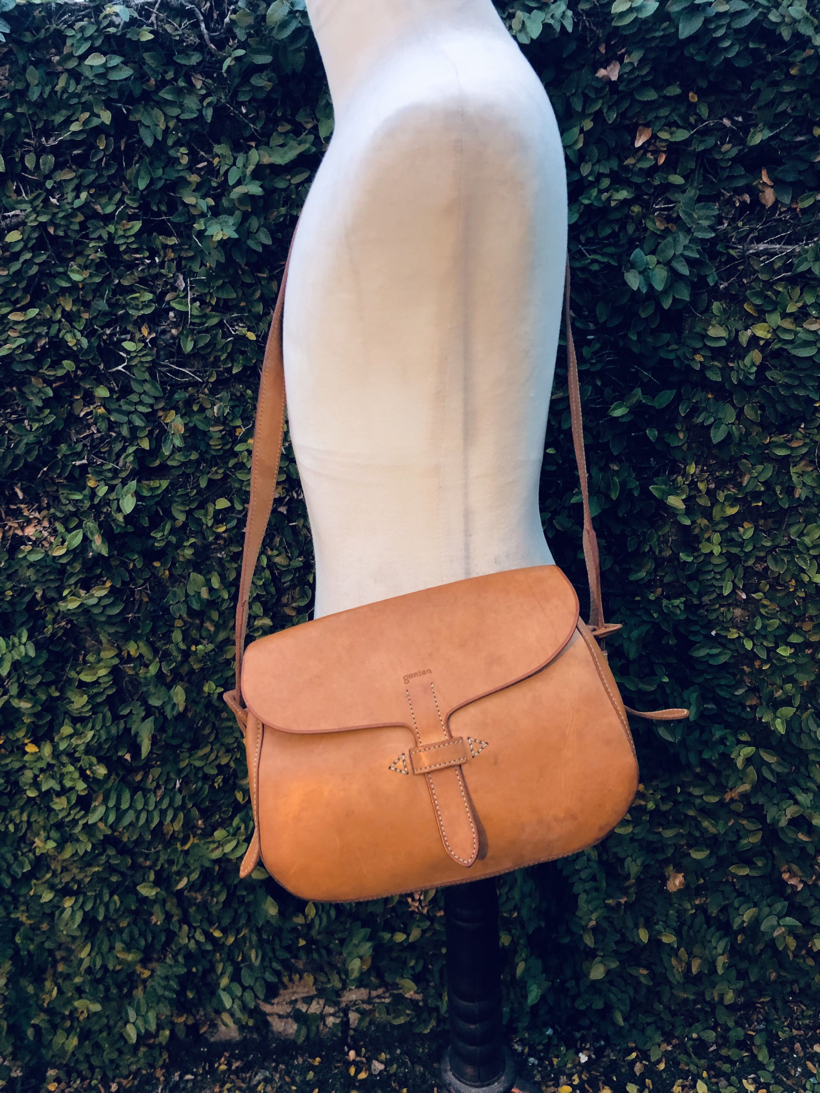 Genuine Leather Japanese Genten Genuine Leather Style Crossbody Bag Size ONE SIZE - 1 Thumbnail