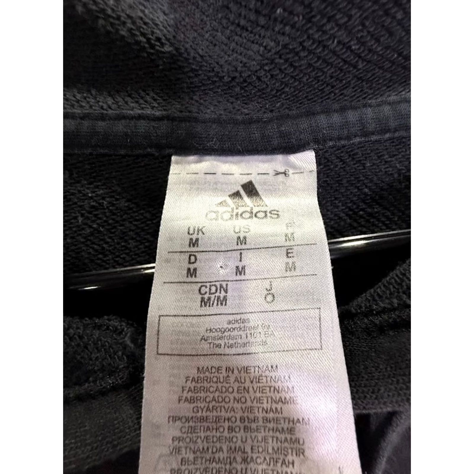 Adidas Adidas Womens Black Cotton Solid Logo Relaxed Pullover Hoodie Size M Size M / US 6-8 / IT 42-44 - 4 Thumbnail
