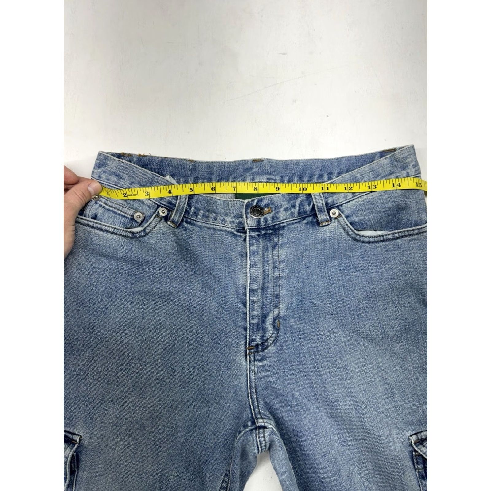 Ralph Lauren Lauren Ralph Lauren Jeans Womens 8 Light Wash Cargo Denim 90s City Logo Straight Jeans Womens Size 30" / US 8 / IT 44 - 5 Thumbnail