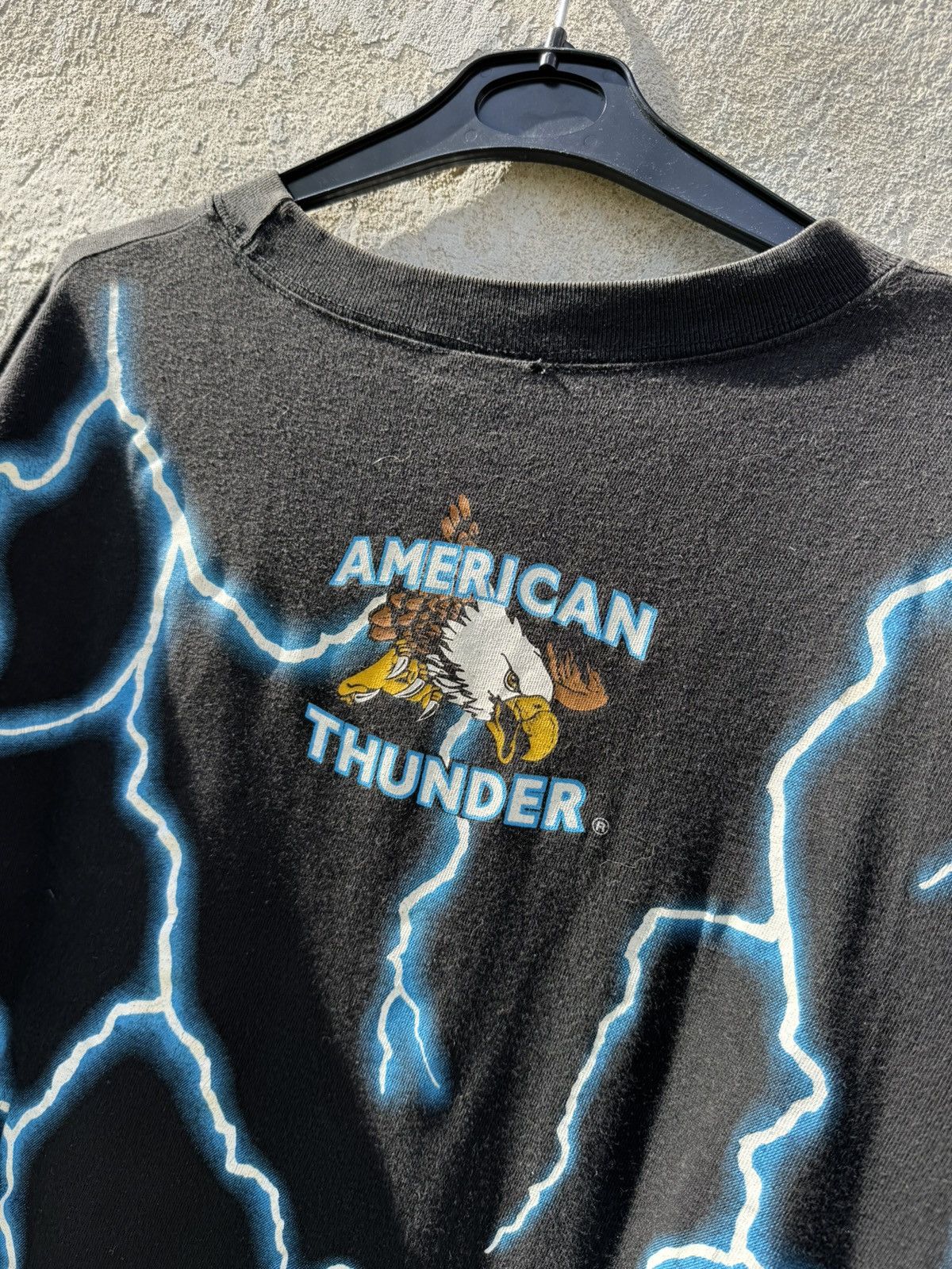 Japanese Brand × Vintage Vintage American Thunder Death Cowboy Lightning OG 90s Tees Size US L / EU 52-54 / 3 - 8 Thumbnail
