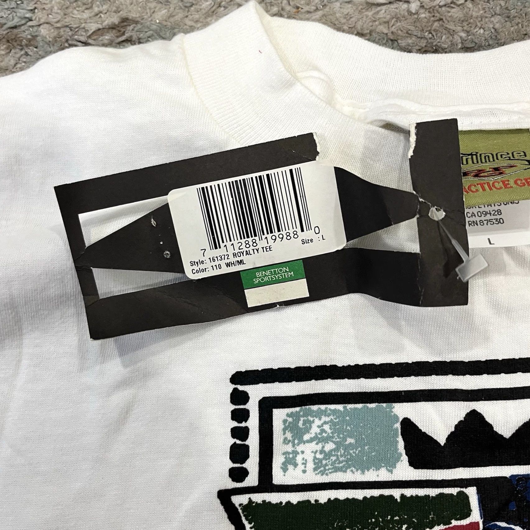 Prince VINTAGE Prince Baseball Practice Gear T Shirt Large - Single Stitch New With Tags Size US L / EU 52-54 / 3 - 6 Thumbnail
