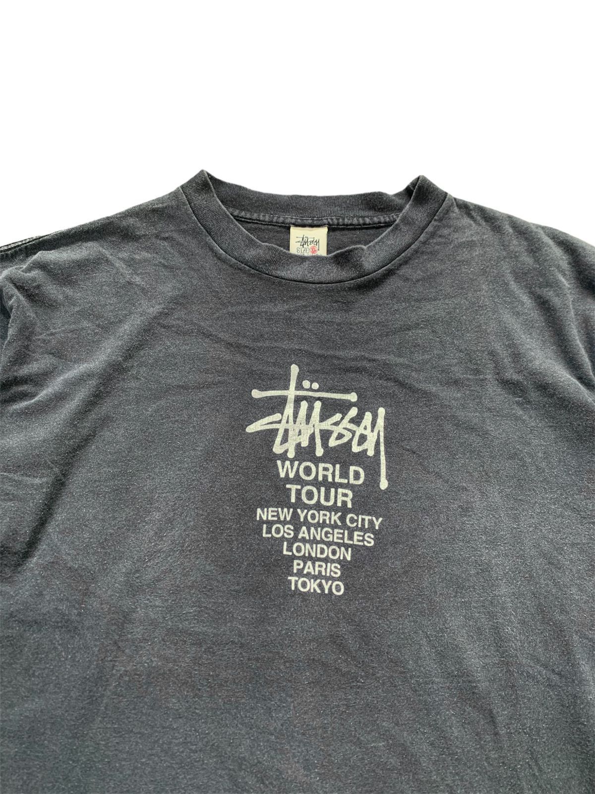 Stussy × Vintage Vintage Stussy 90 World Tour Tee Size US XL / EU 56 / 4 - 2 Thumbnail