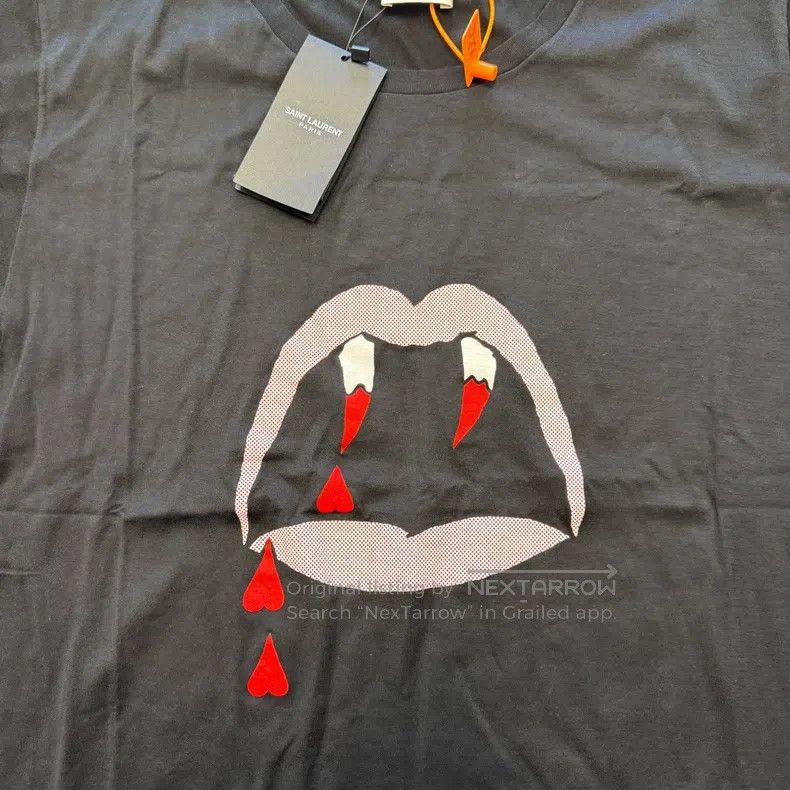 Saint Laurent Paris Saint Laurent Paris Blood tooth T-shirt Size US L / EU 52-54 / 3 - 3 Thumbnail